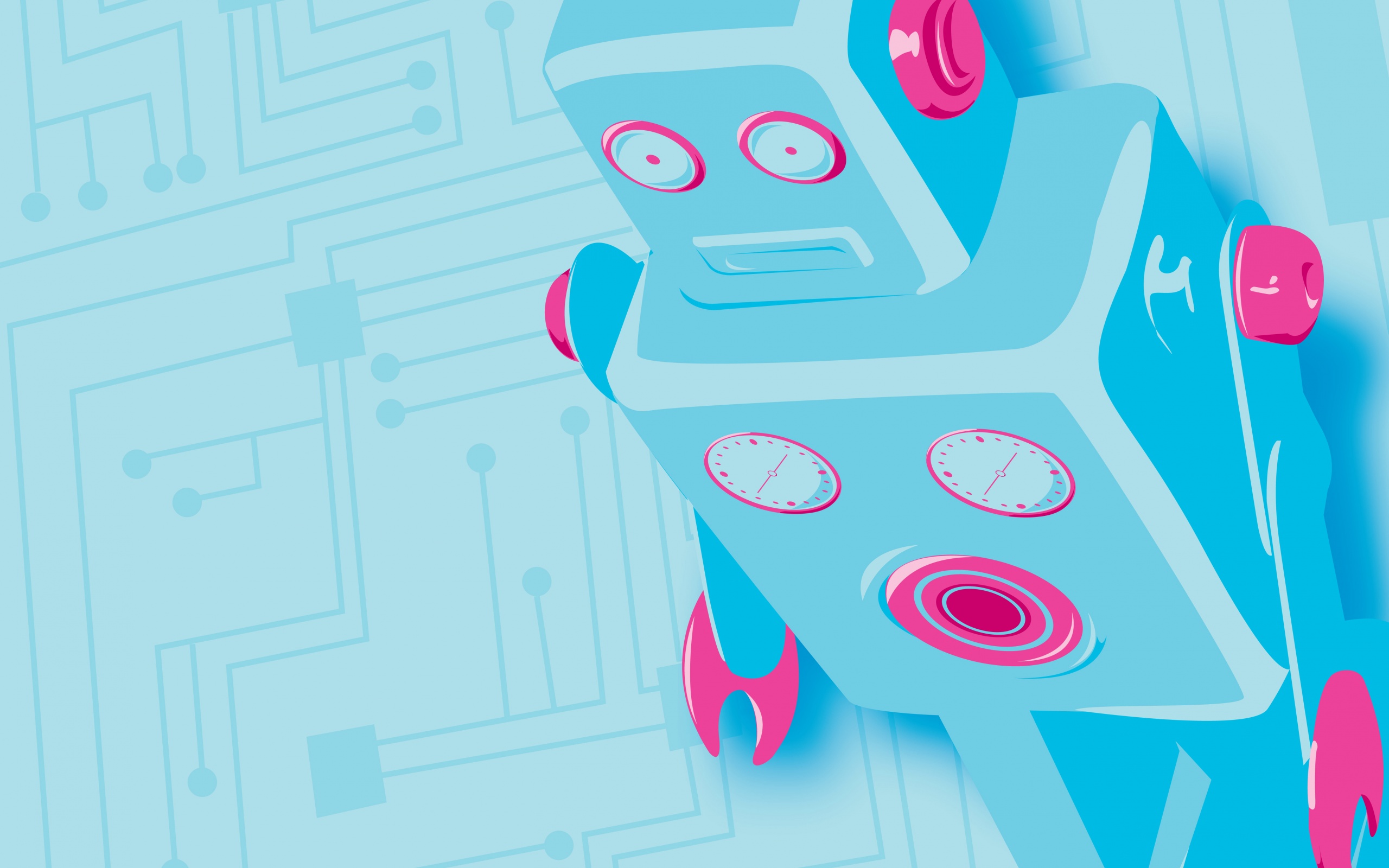 Векторный робот обои