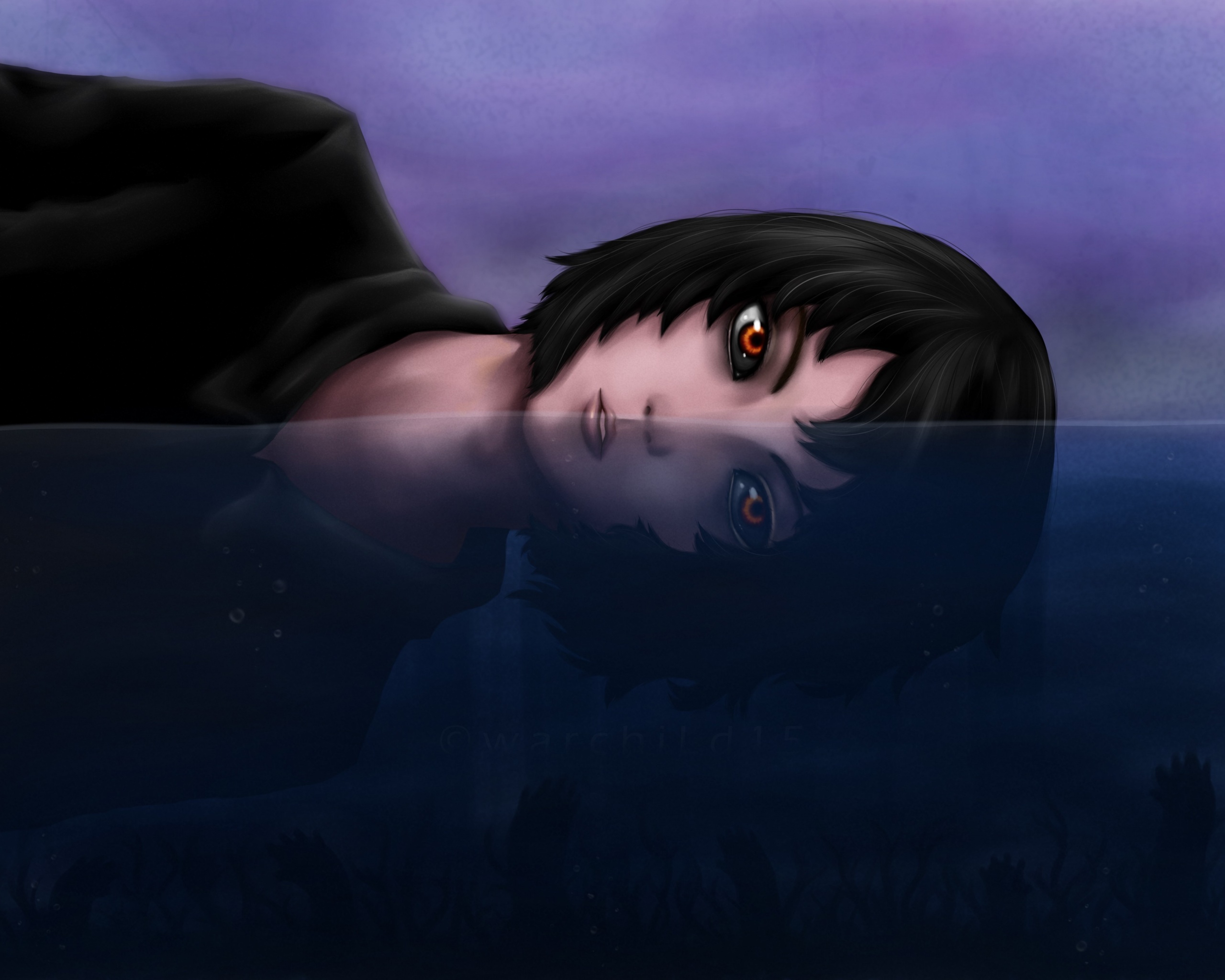 Девочка в воде обои