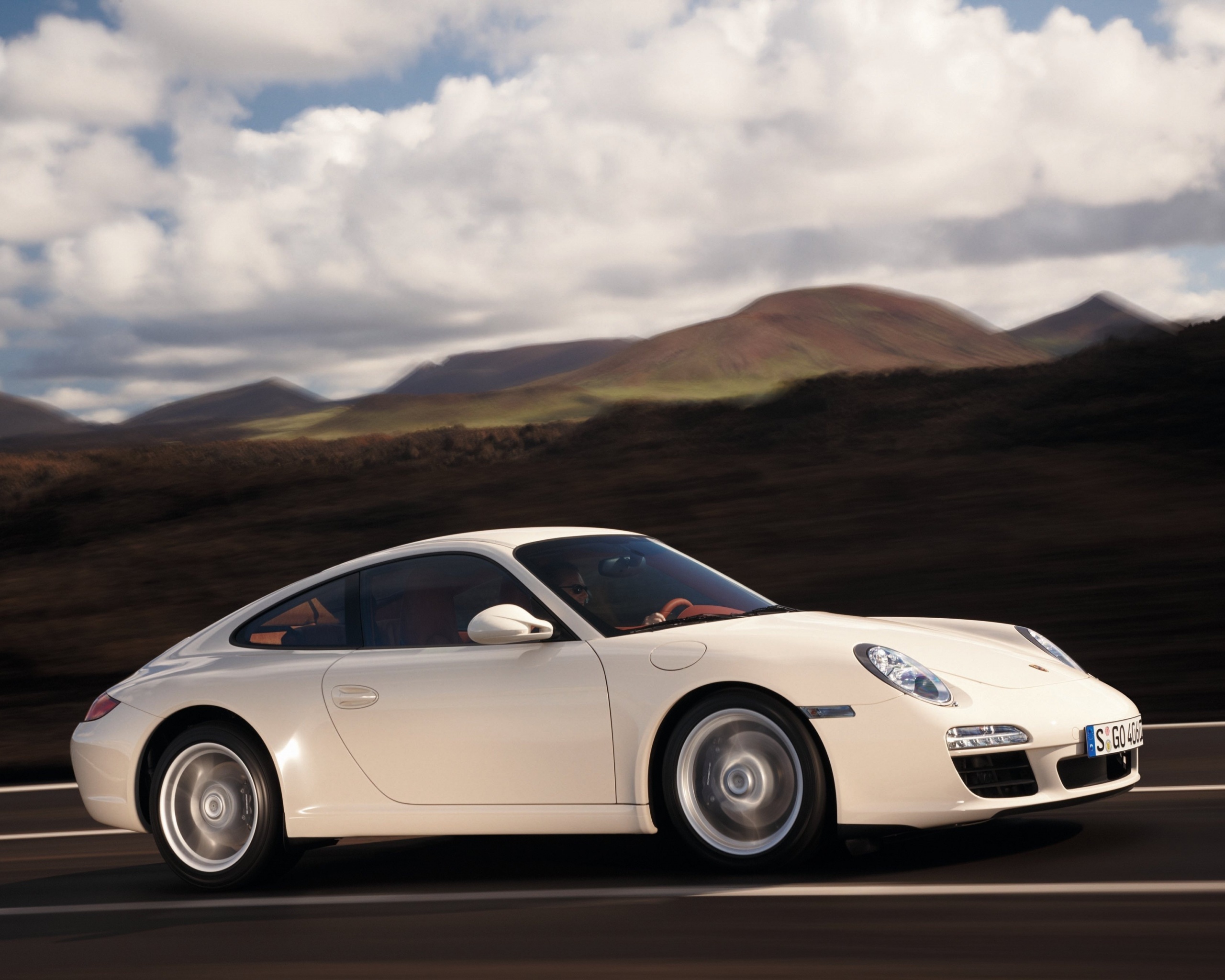 Белый порш обои