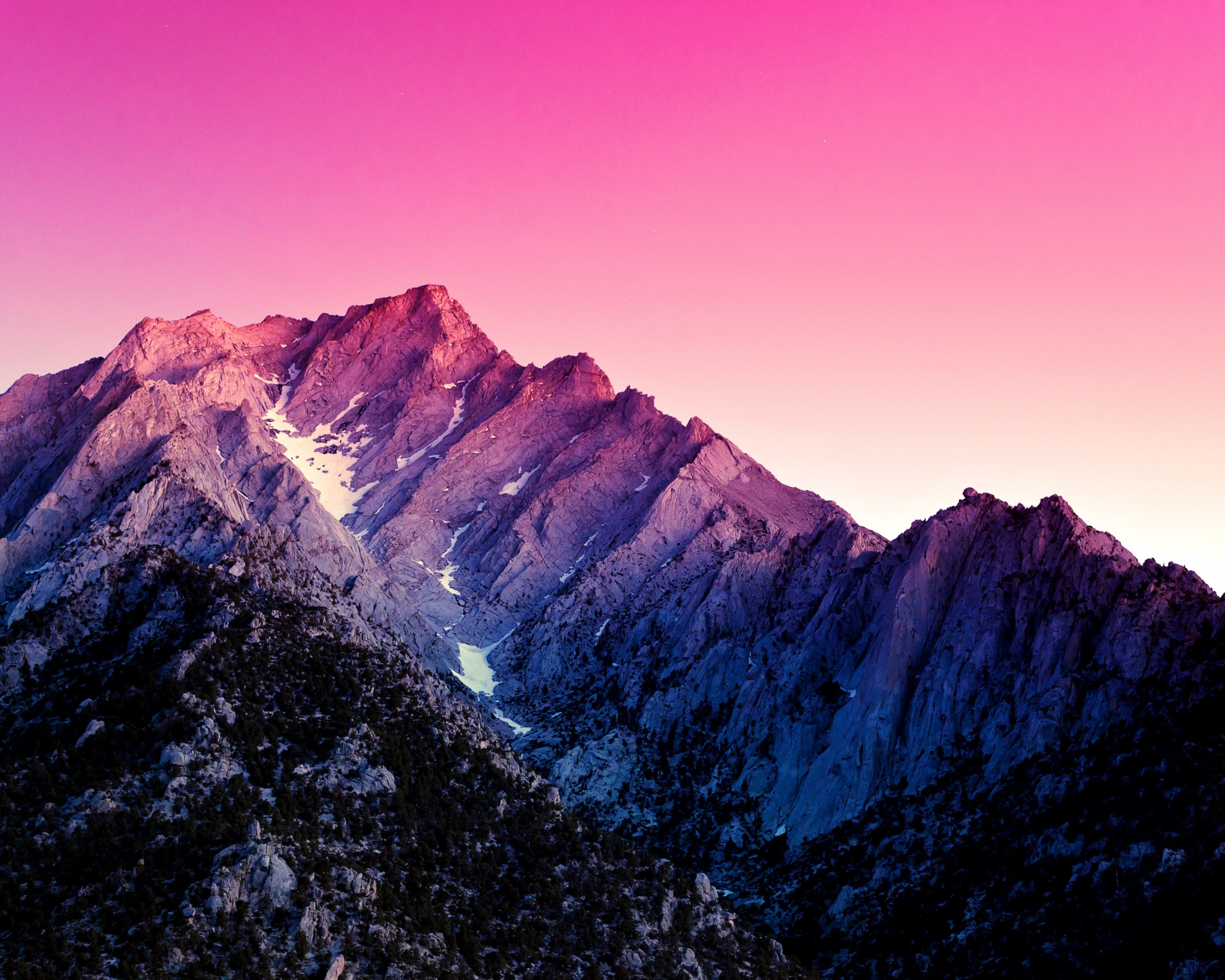 Розовые горы обои