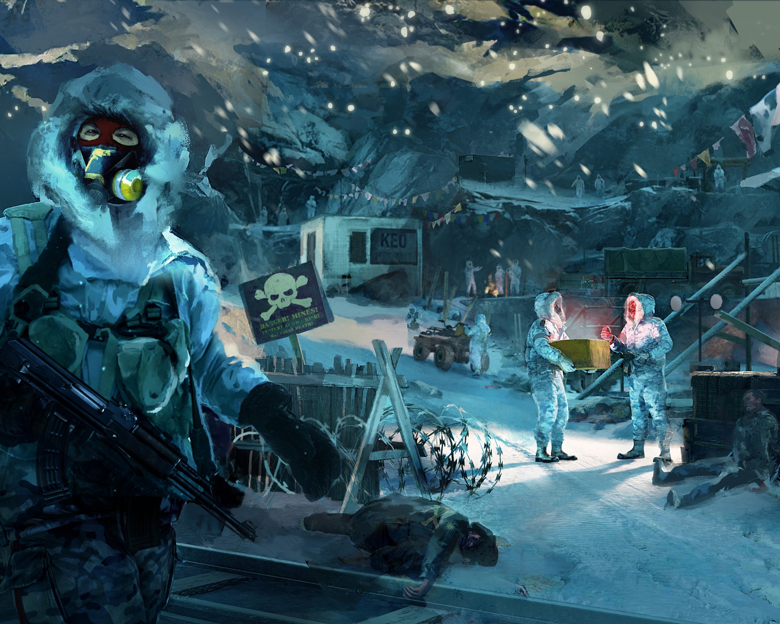 Снежно и опасно обои