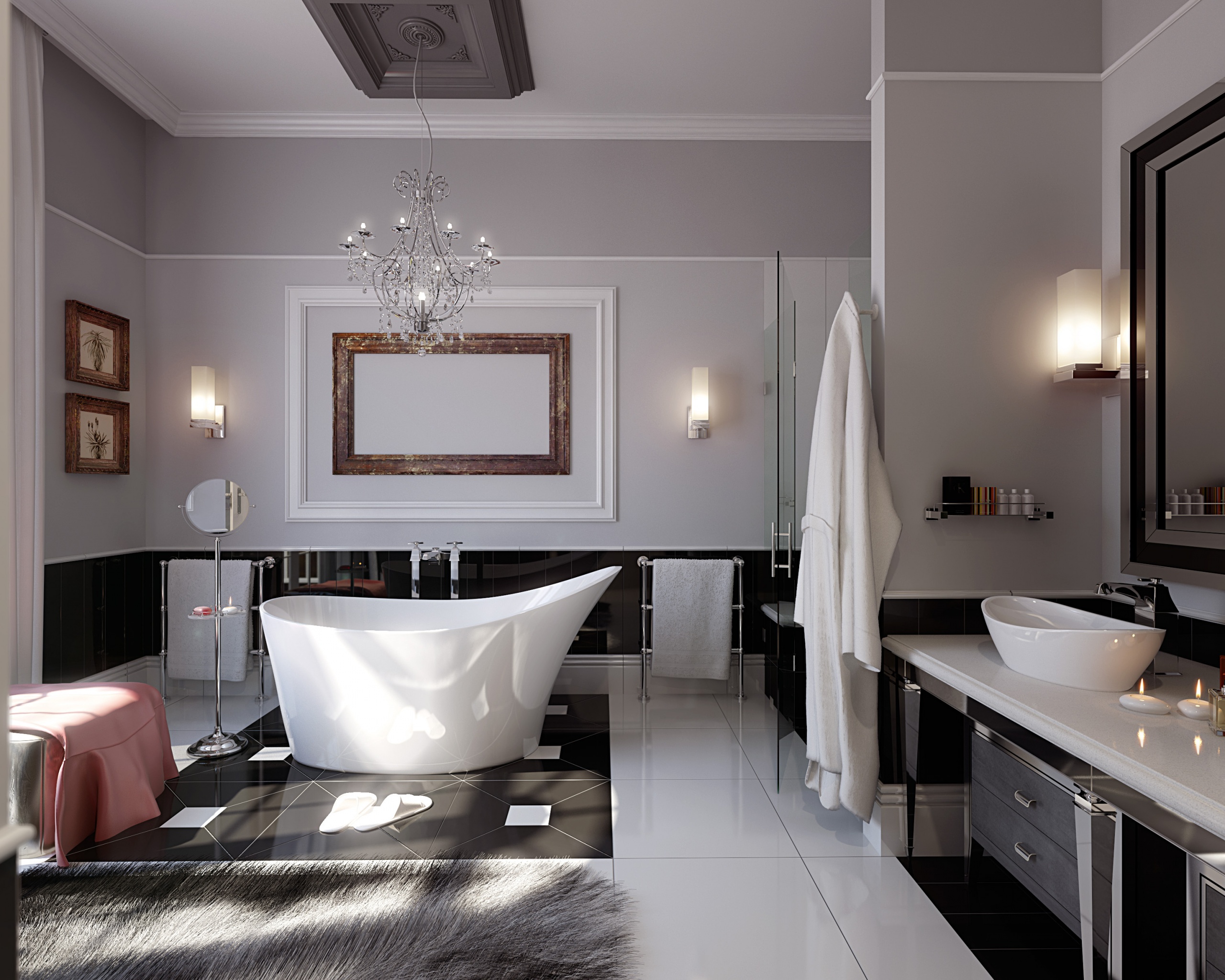 Современная ванна обои