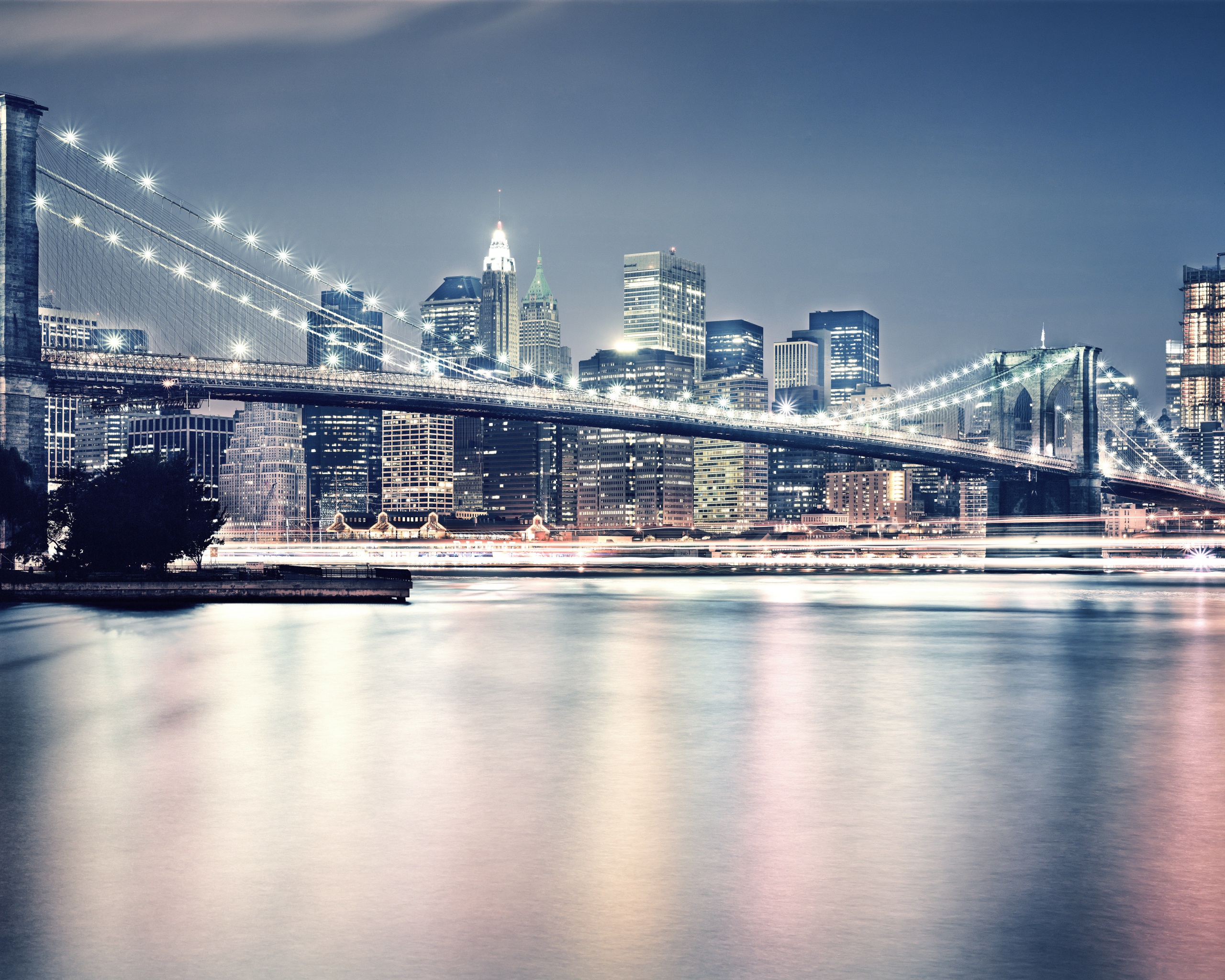 Огни ночного города обои