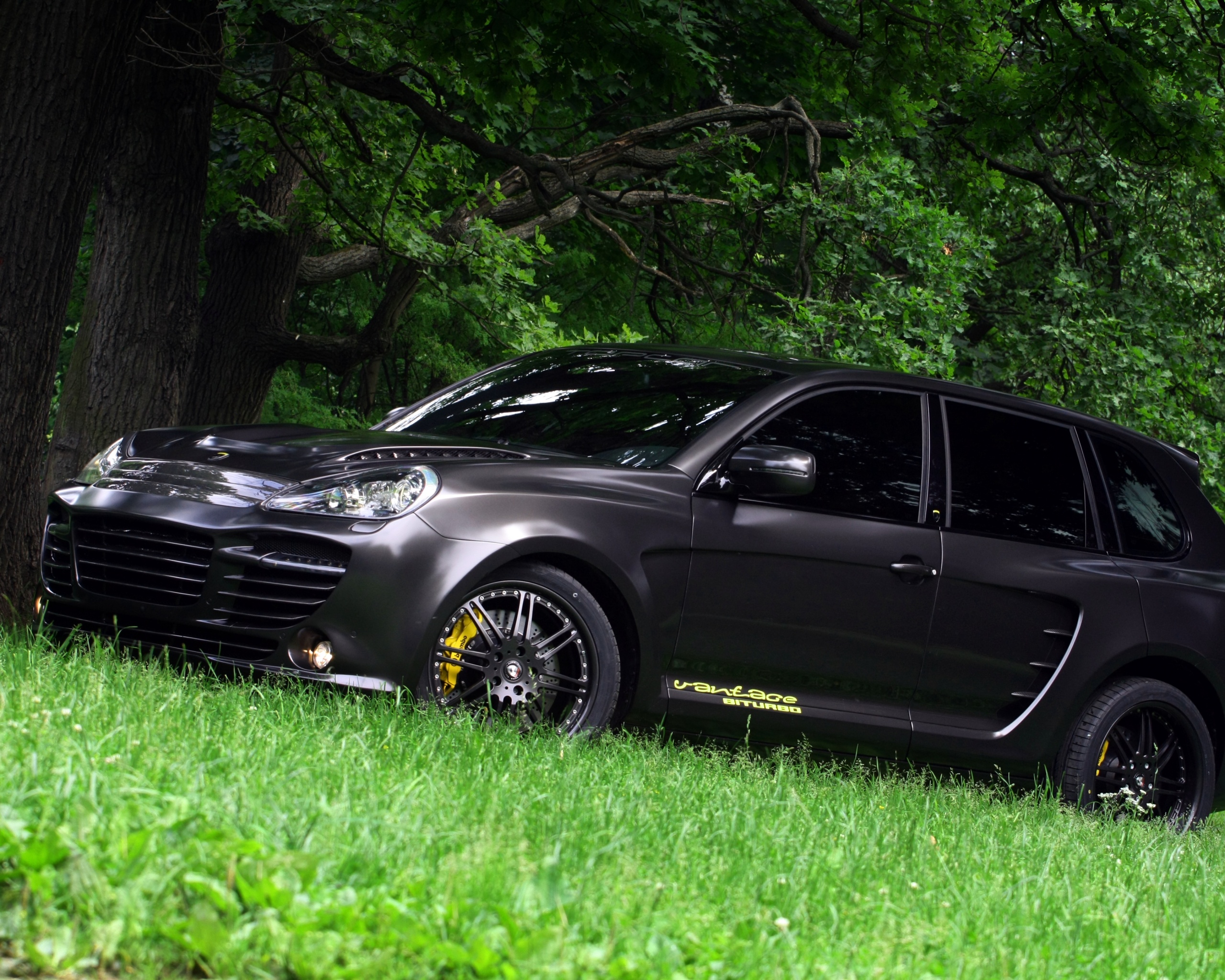 Концепт внедорожника в лесу обои