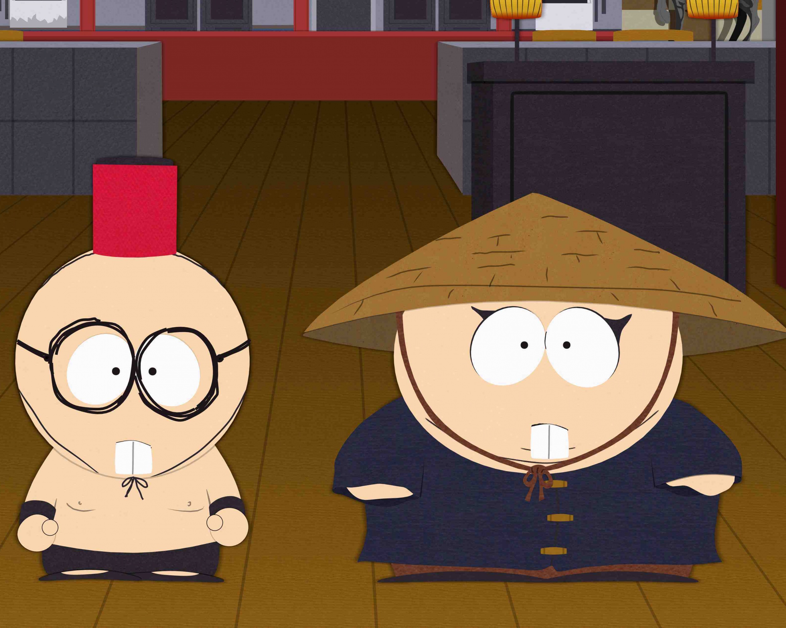 Баттерс Стотч и Эрик Картман в Китайской проблеме обои