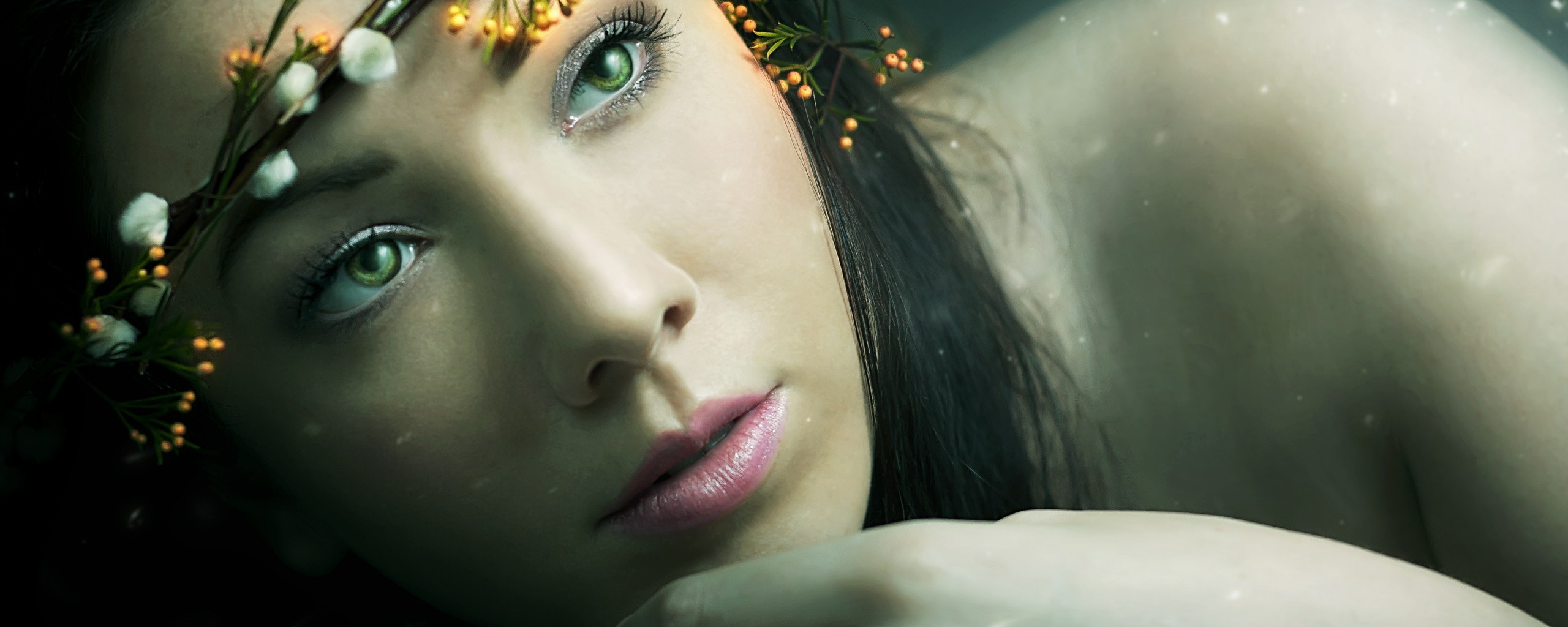 Девушка в венке обои