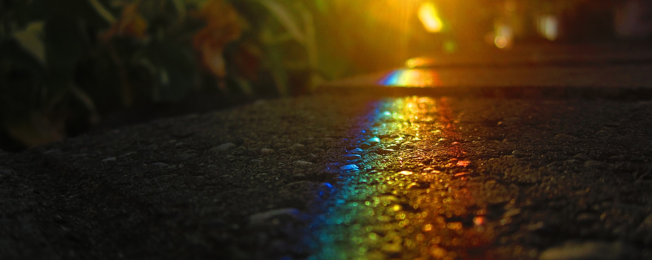 Макро радуга на камне обои