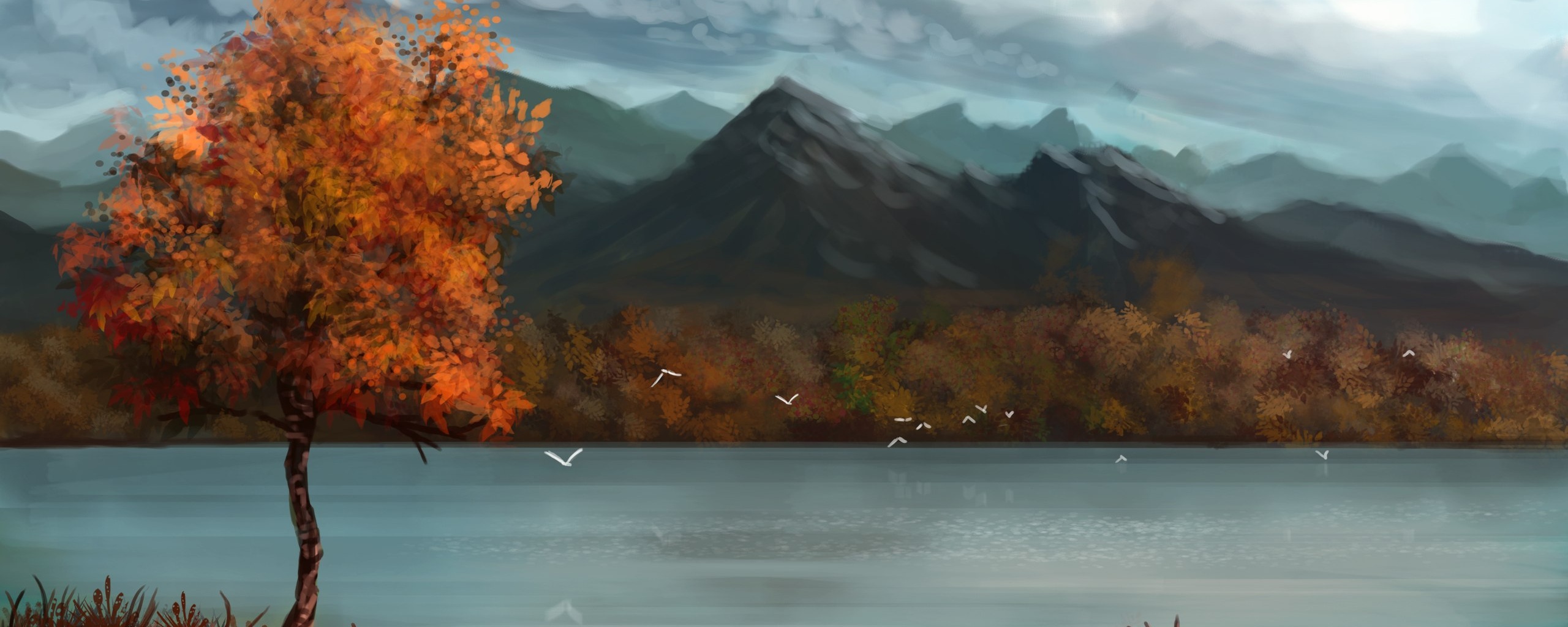 Осень в предгорье обои