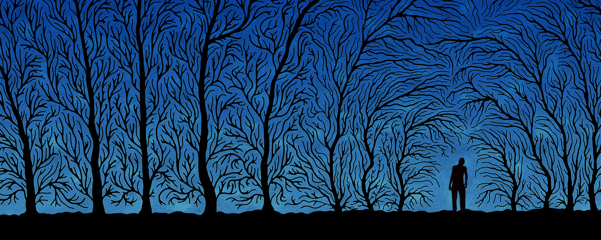 Смыкающиеся деревья обои