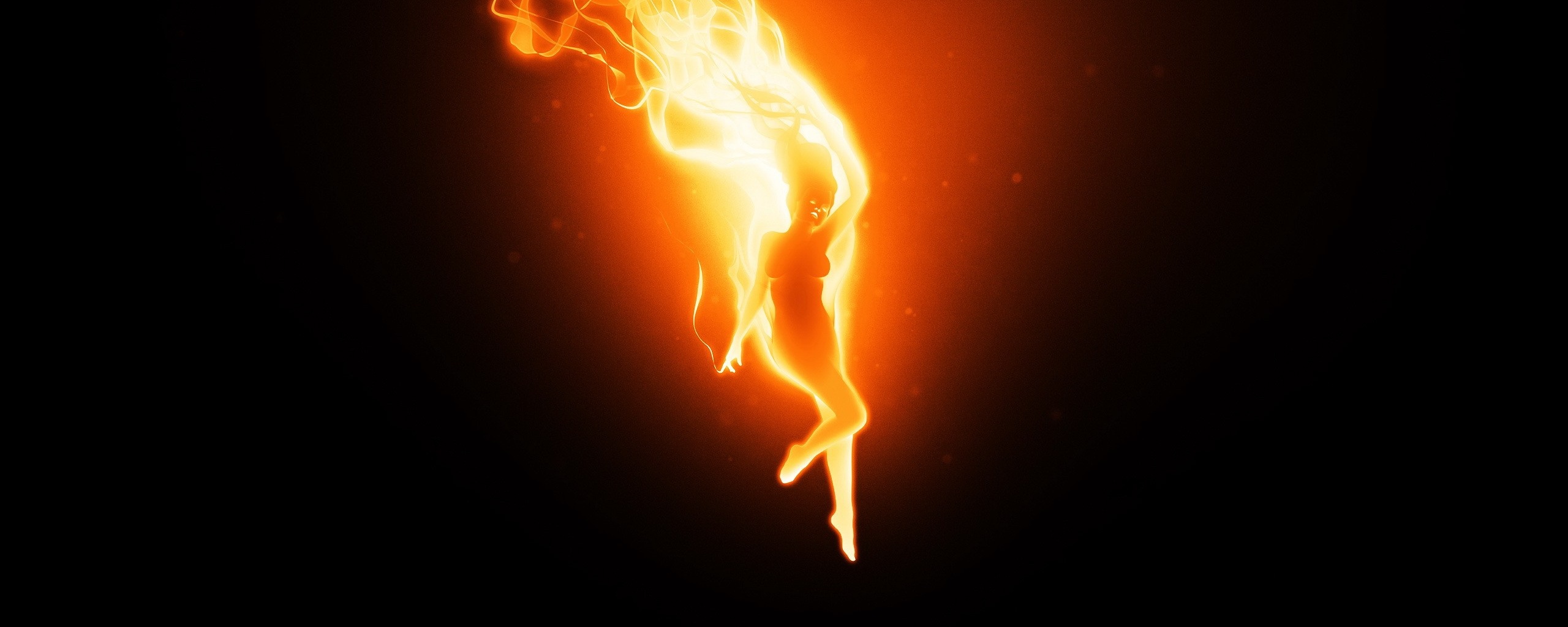 Огненная девушка обои