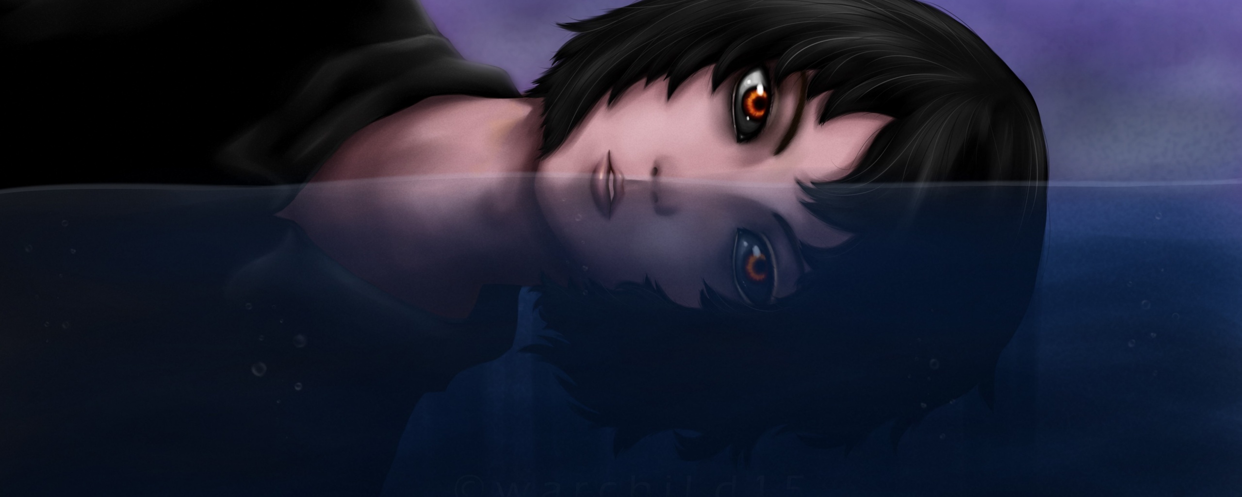 Девочка в воде обои