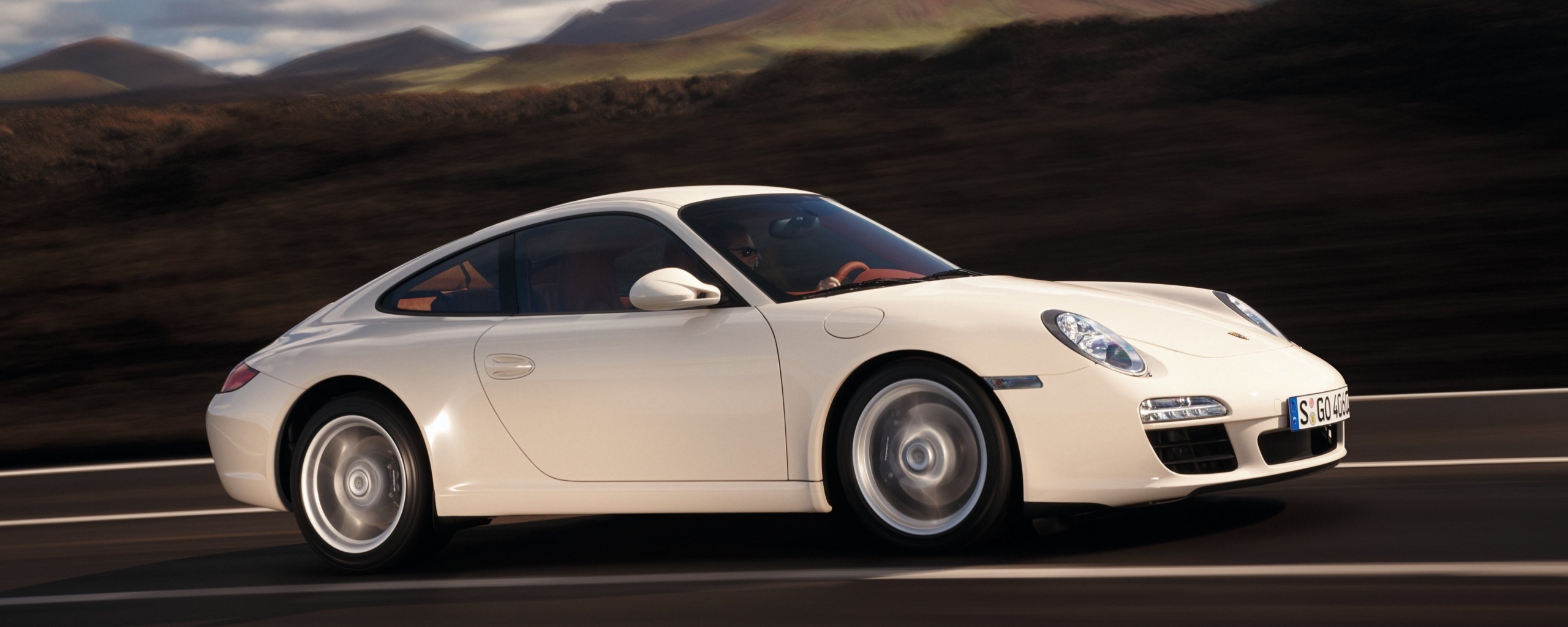 Белый порш обои