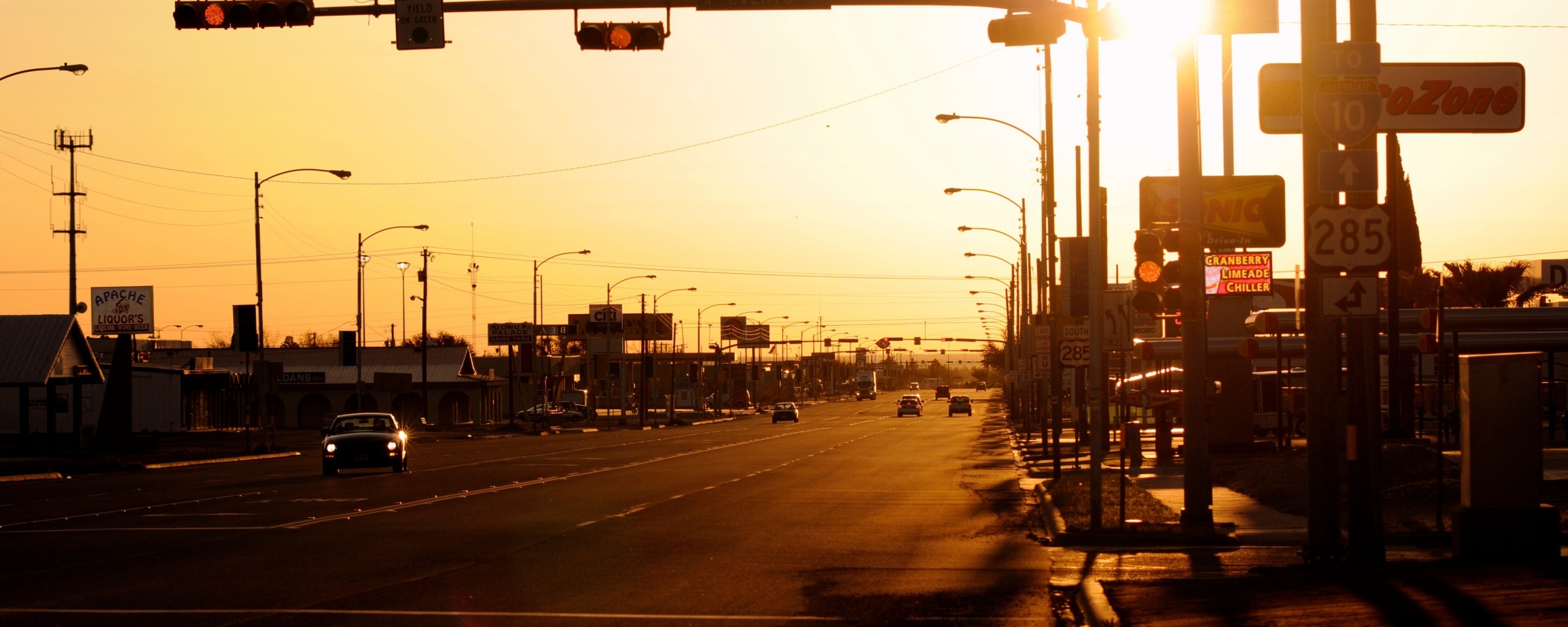 Закат в Лос Анджелесе обои