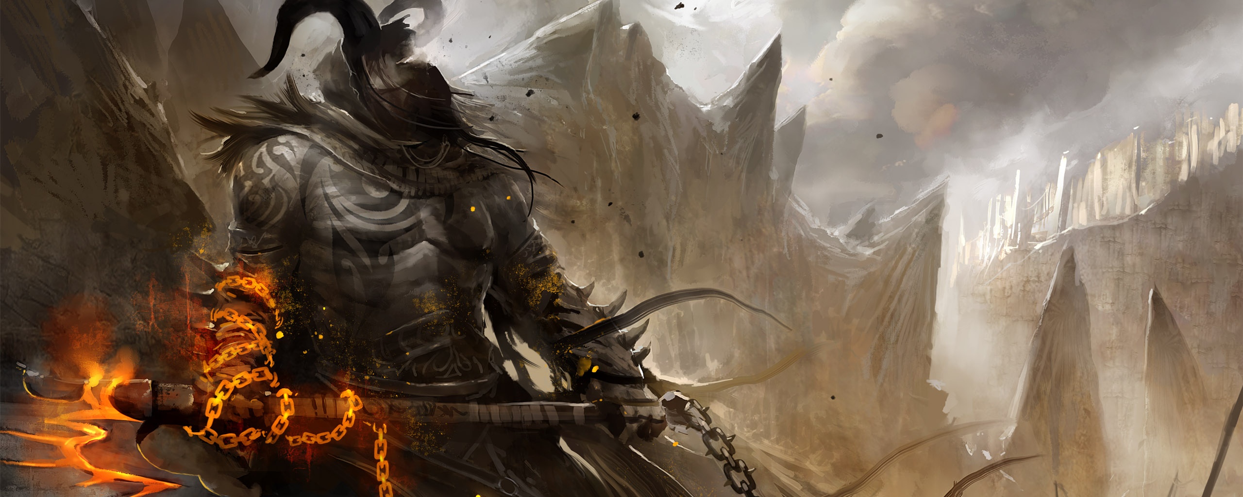 Демон с топором обои