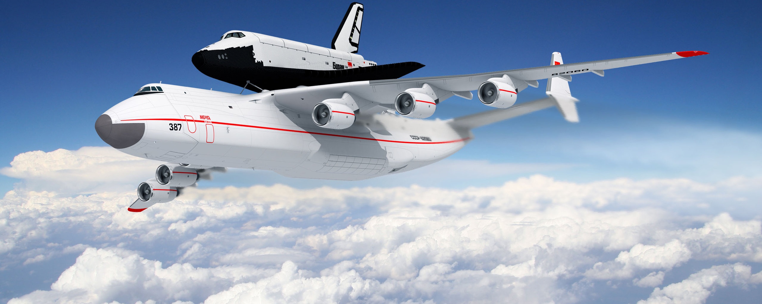 Авиатранспортировка Бурана обои