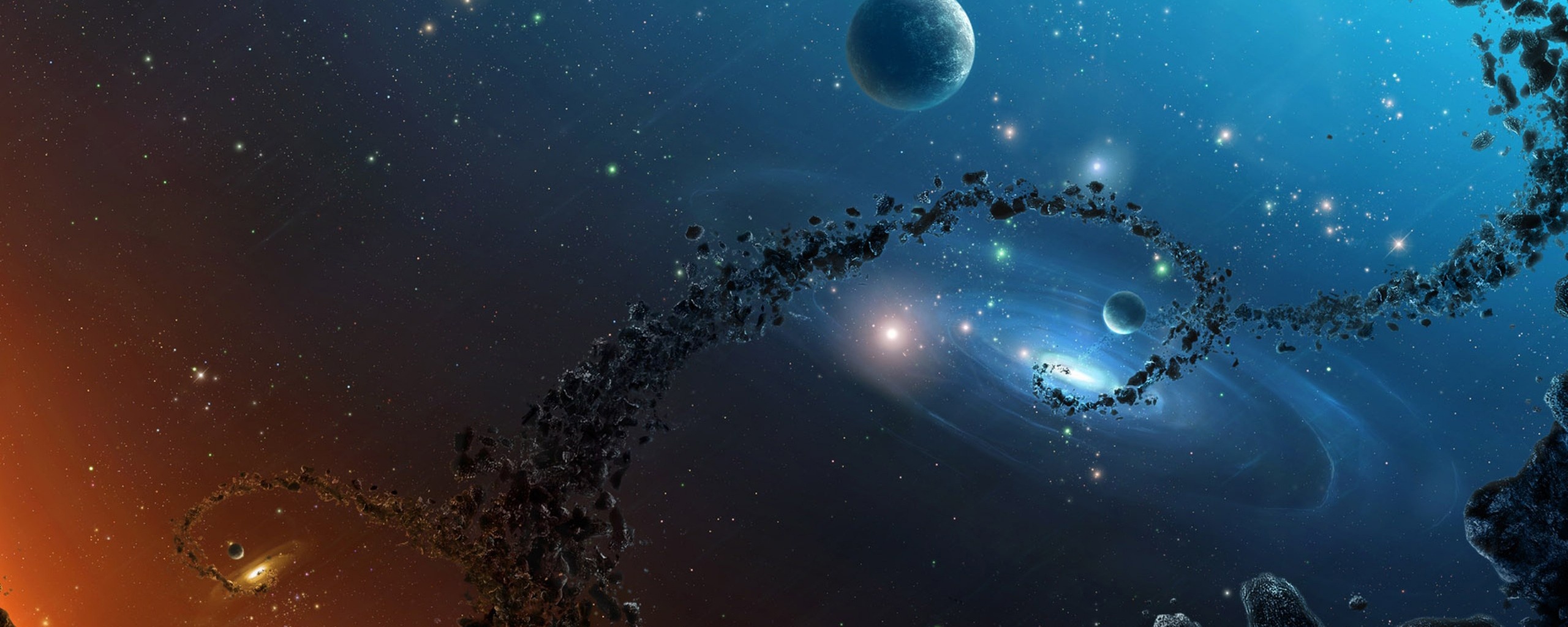 Причудливый пояс астероидов обои