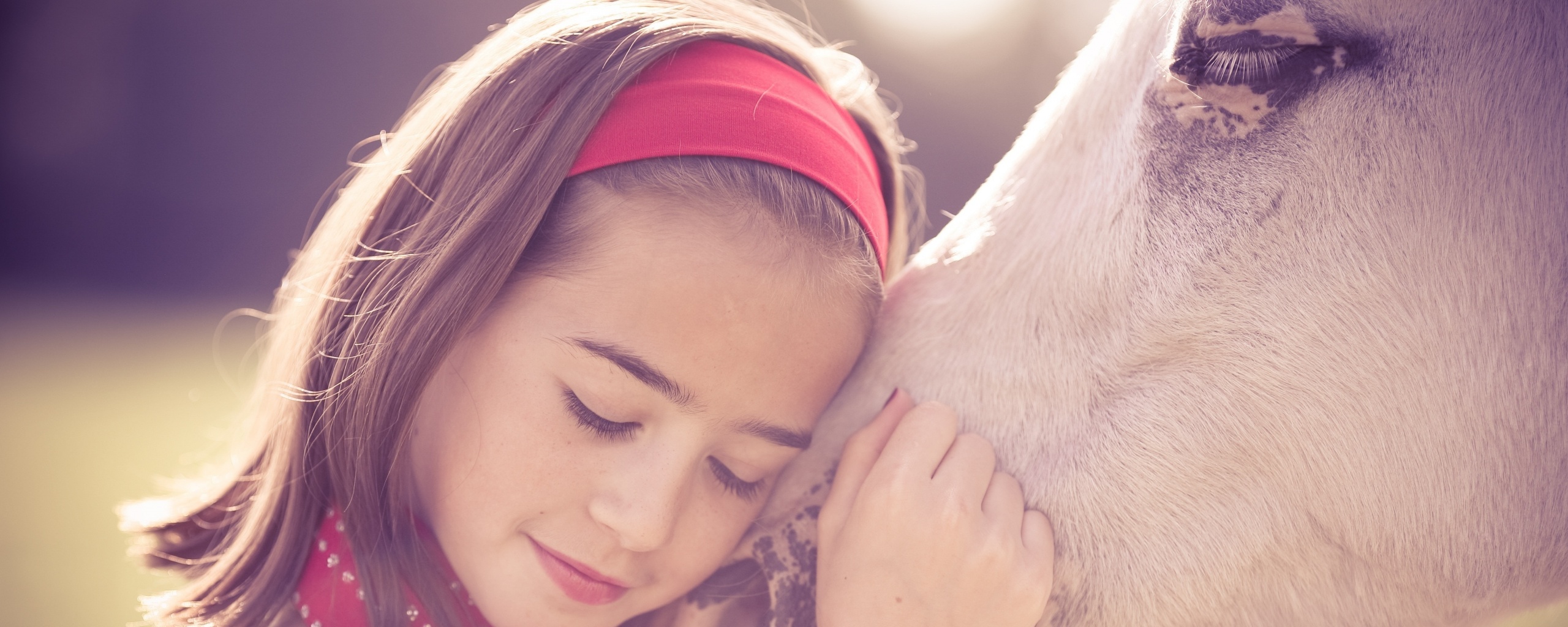 Девочка и лошадь обои
