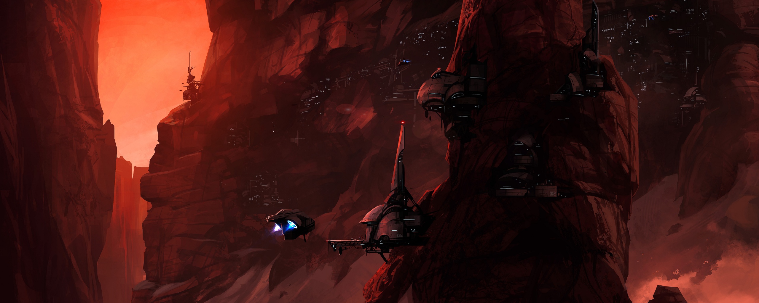 Красные горы обои