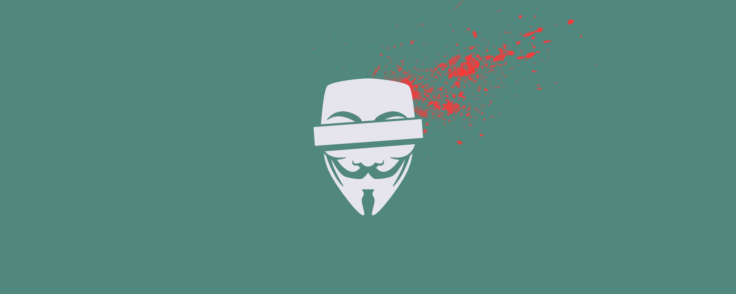 Маска Анонимуса и брызги обои