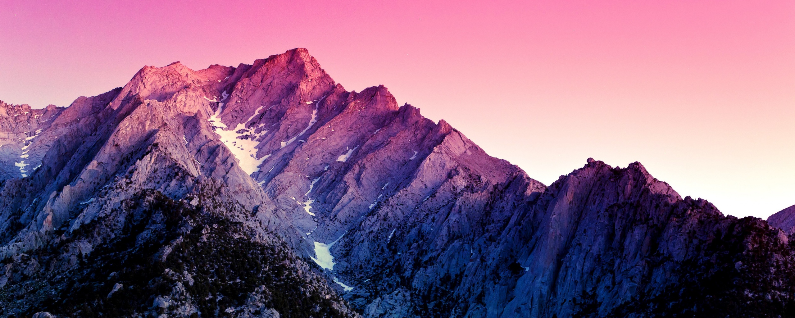 Розовые горы обои