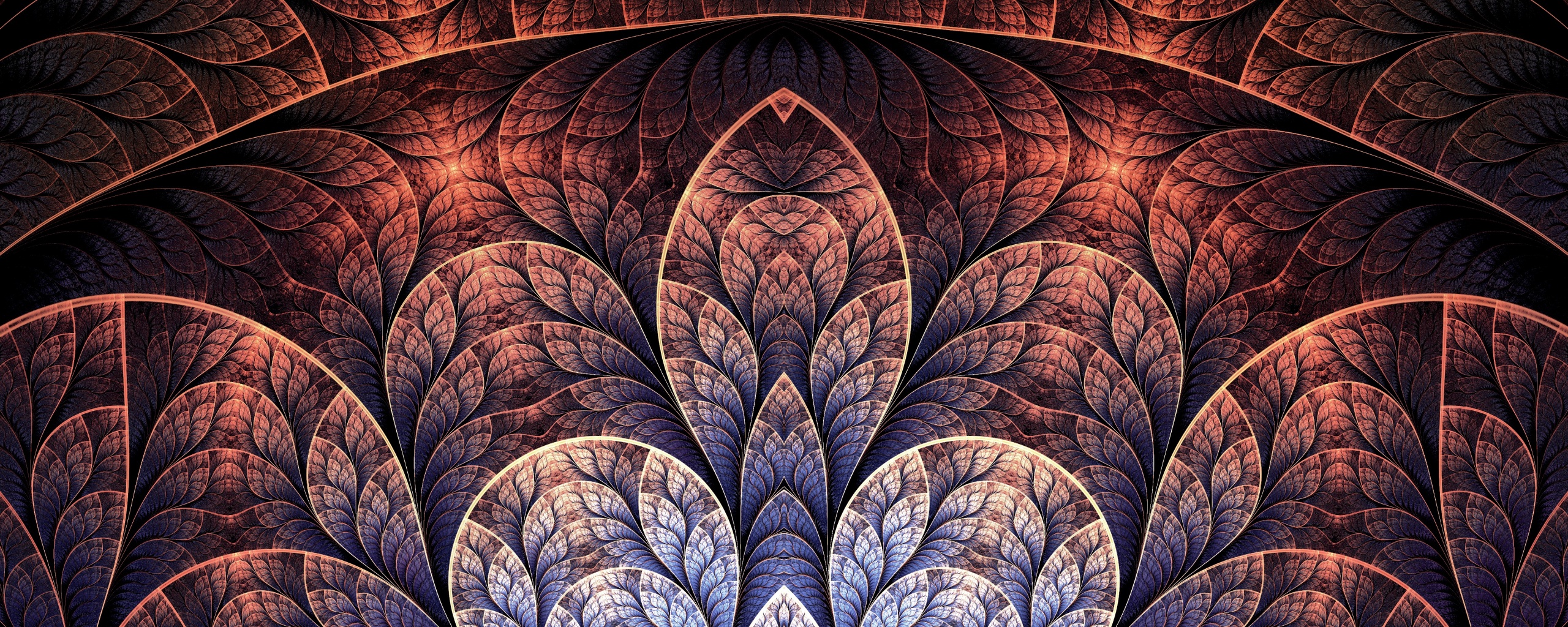Фрактальные листья обои