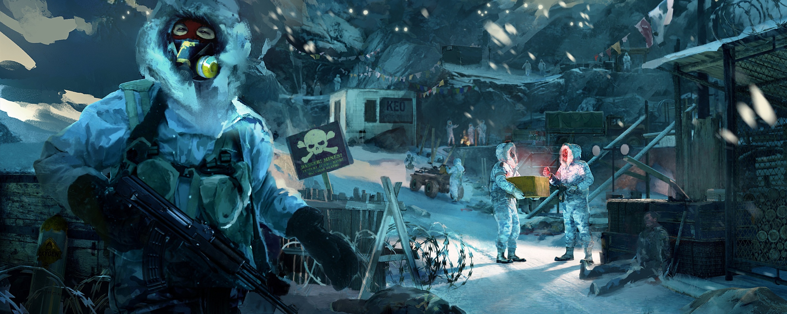 Снежно и опасно обои