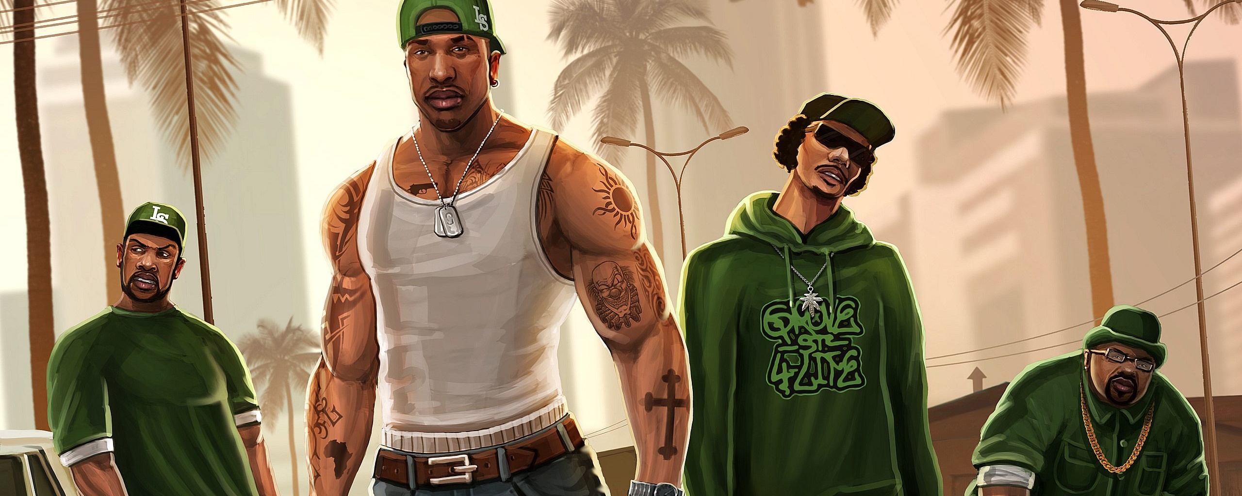 Герои с Грув стрит обои