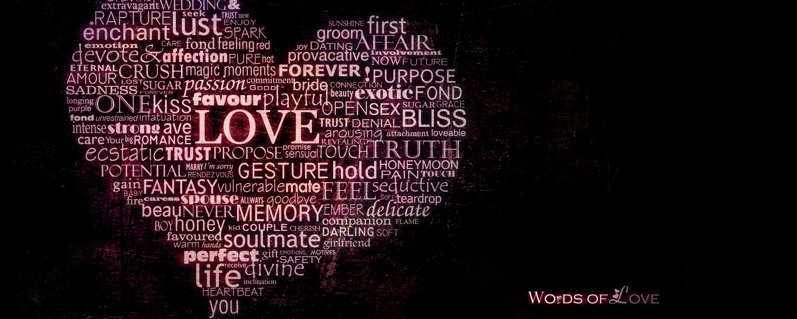 Слова любви обои