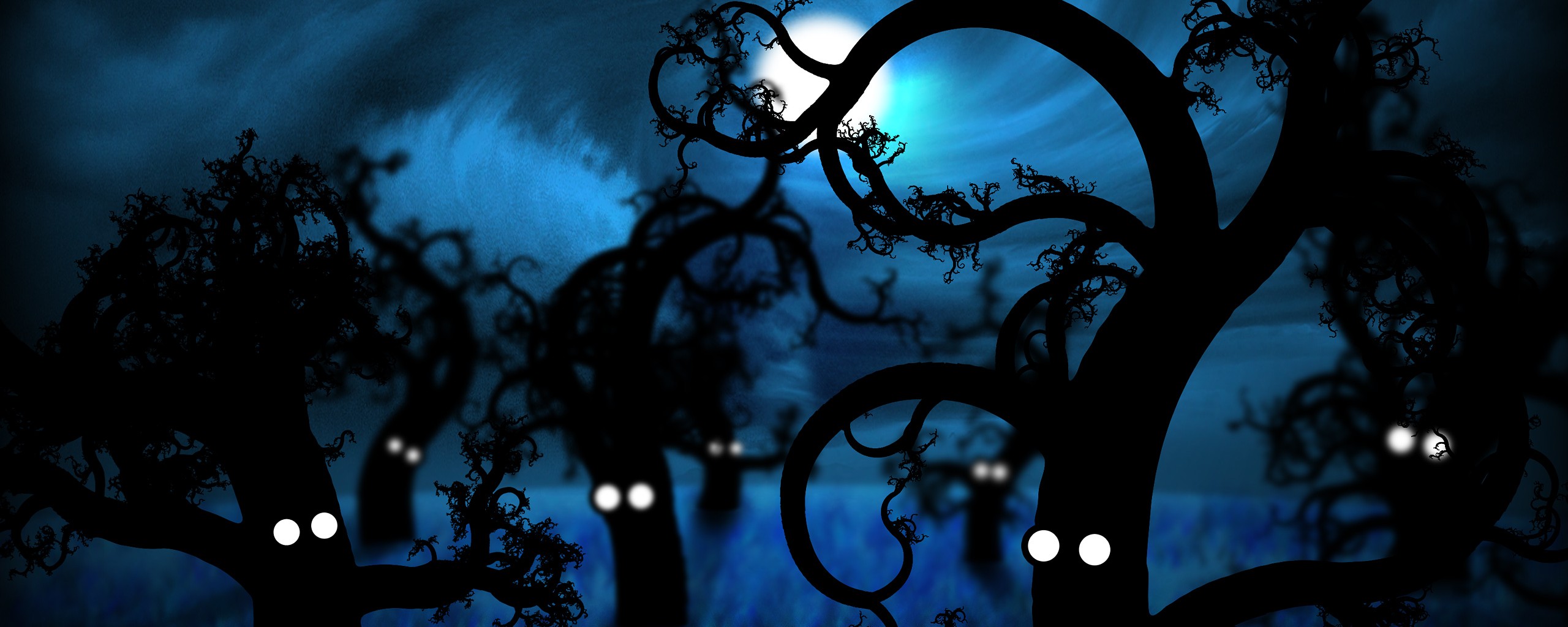 Страшно ночью в лесу обои