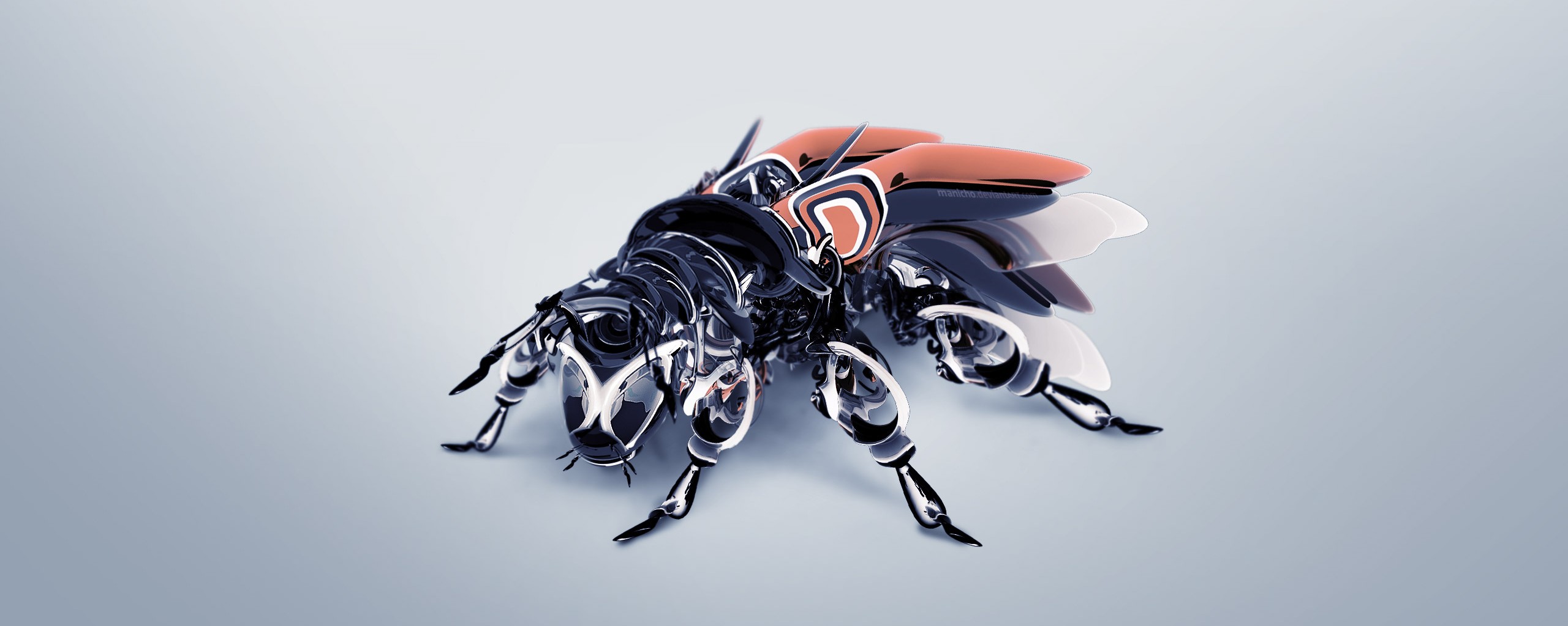 Кибер муха обои