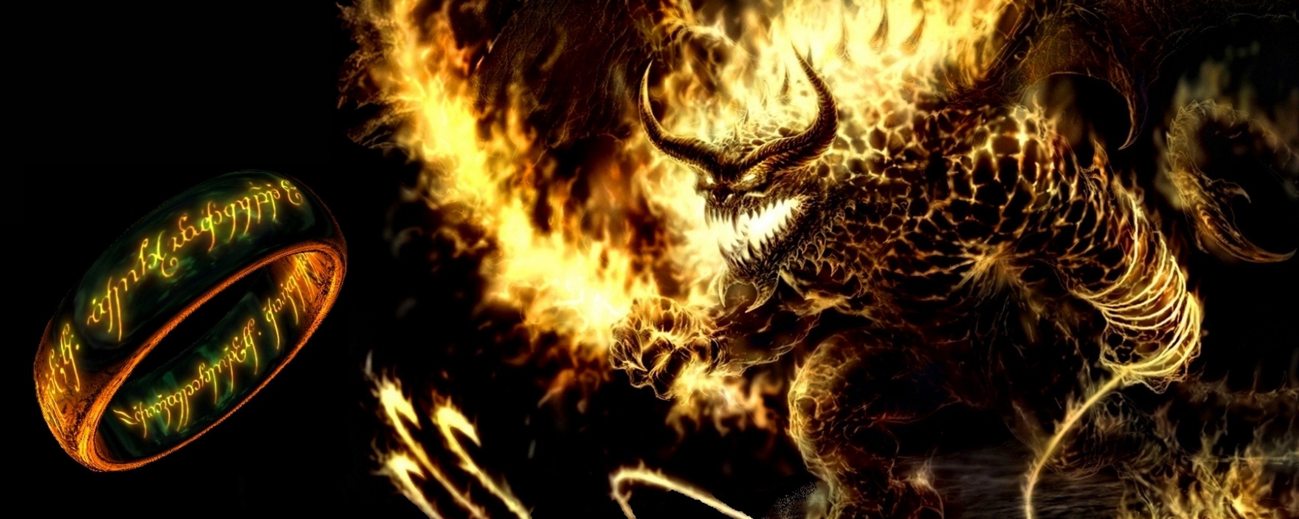 Балрог и Кольцо Всевластия обои
