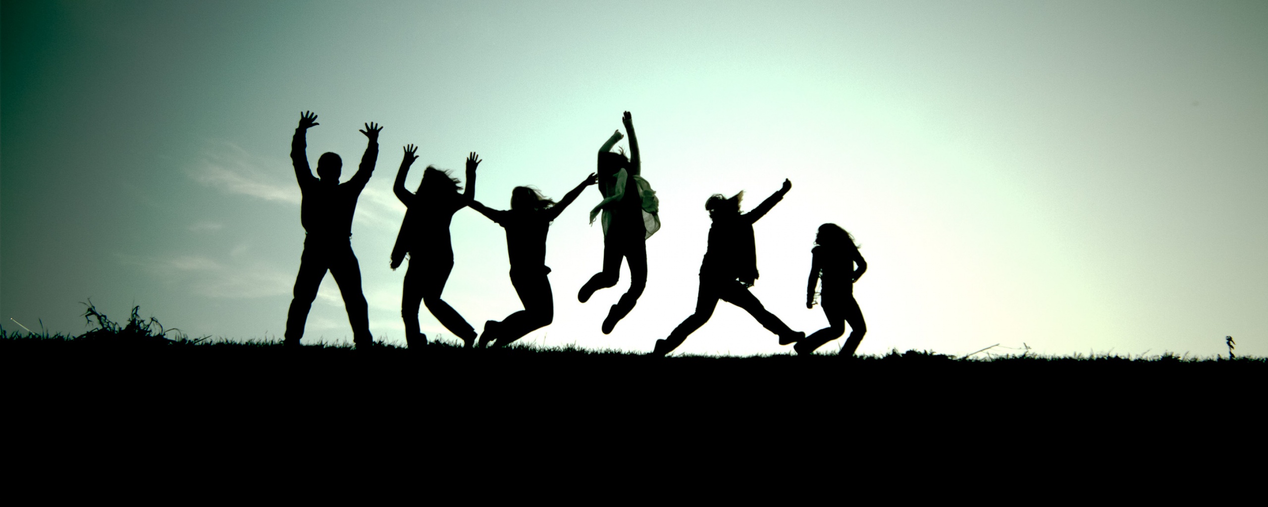 Силуэты людей обои