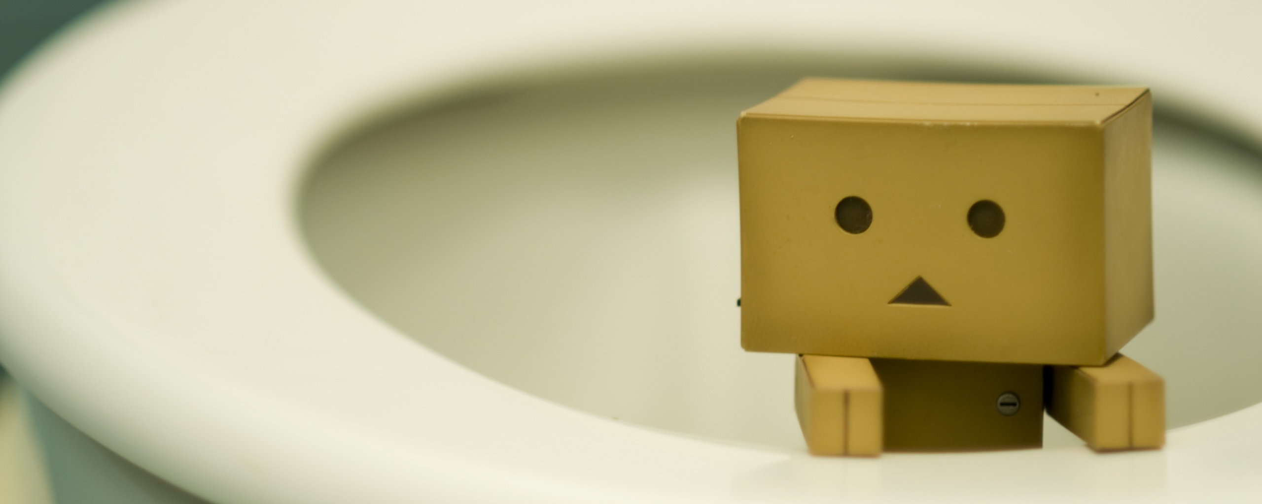 Danbo в унитазе обои