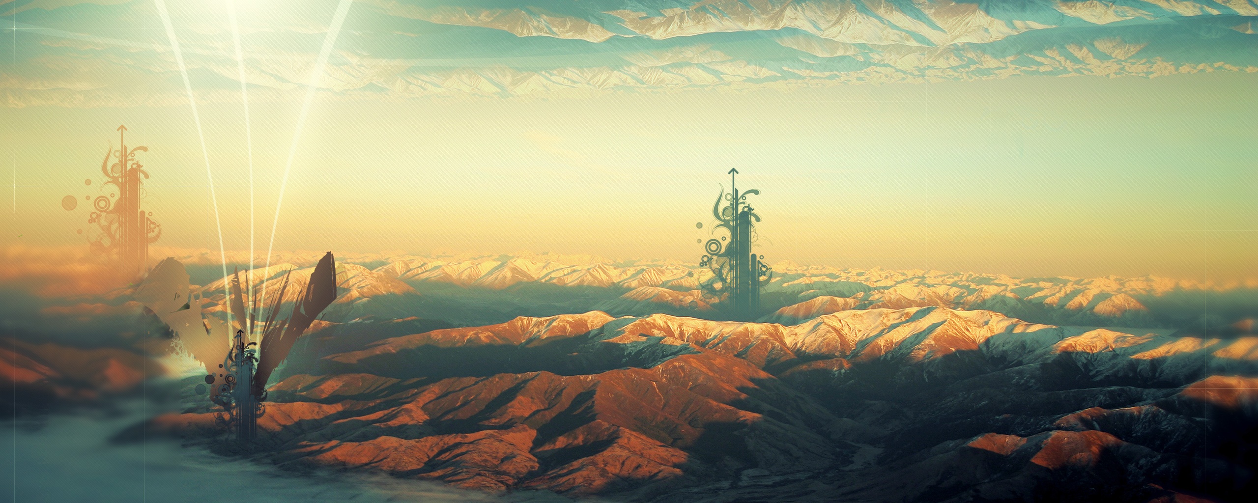 Горная абстракция обои