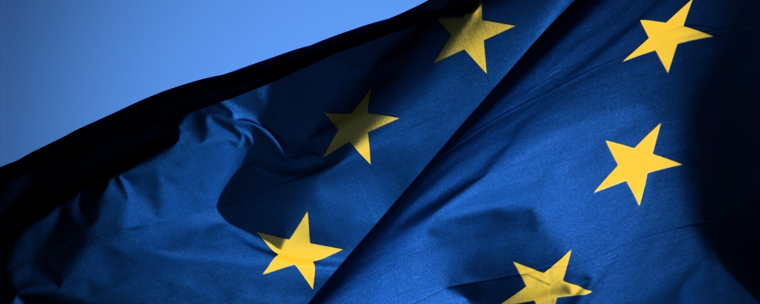 Синий флаг Евросоюза (европейского союза) обои