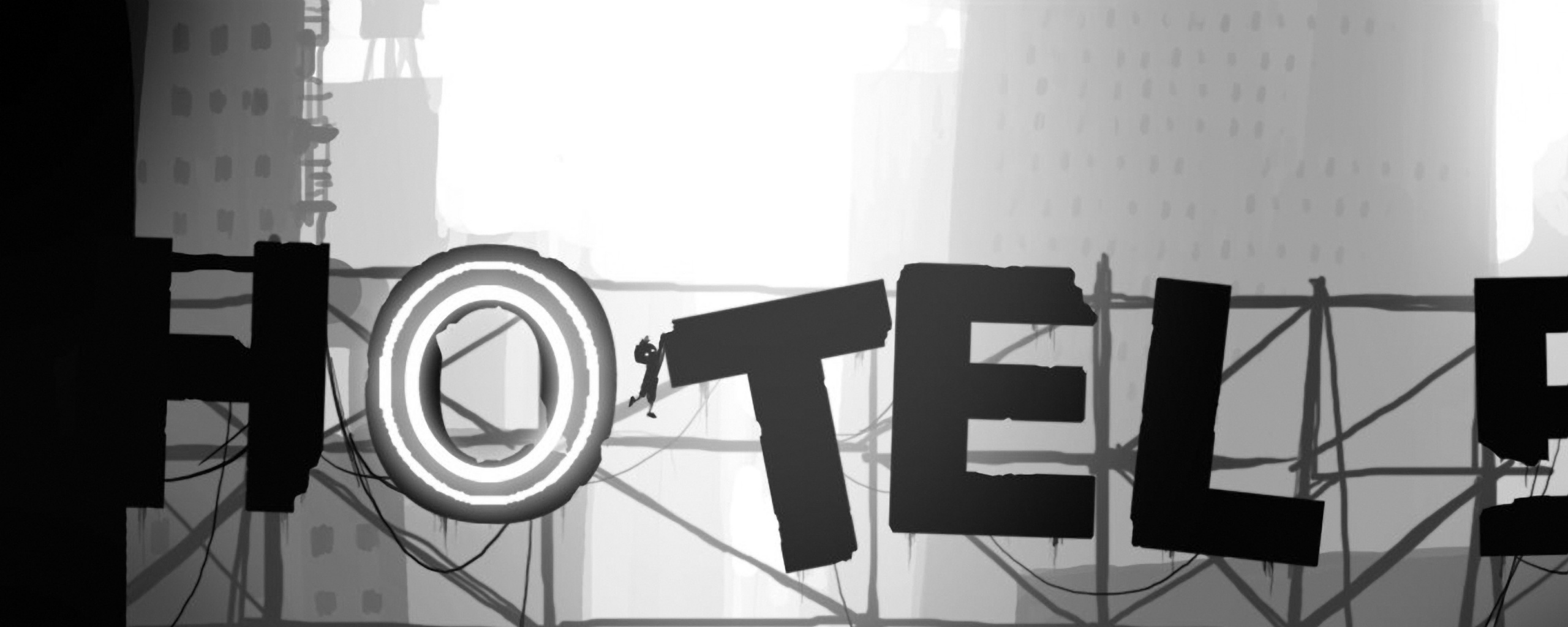 Мальчик из Limbo на вывеске "Hotel" обои