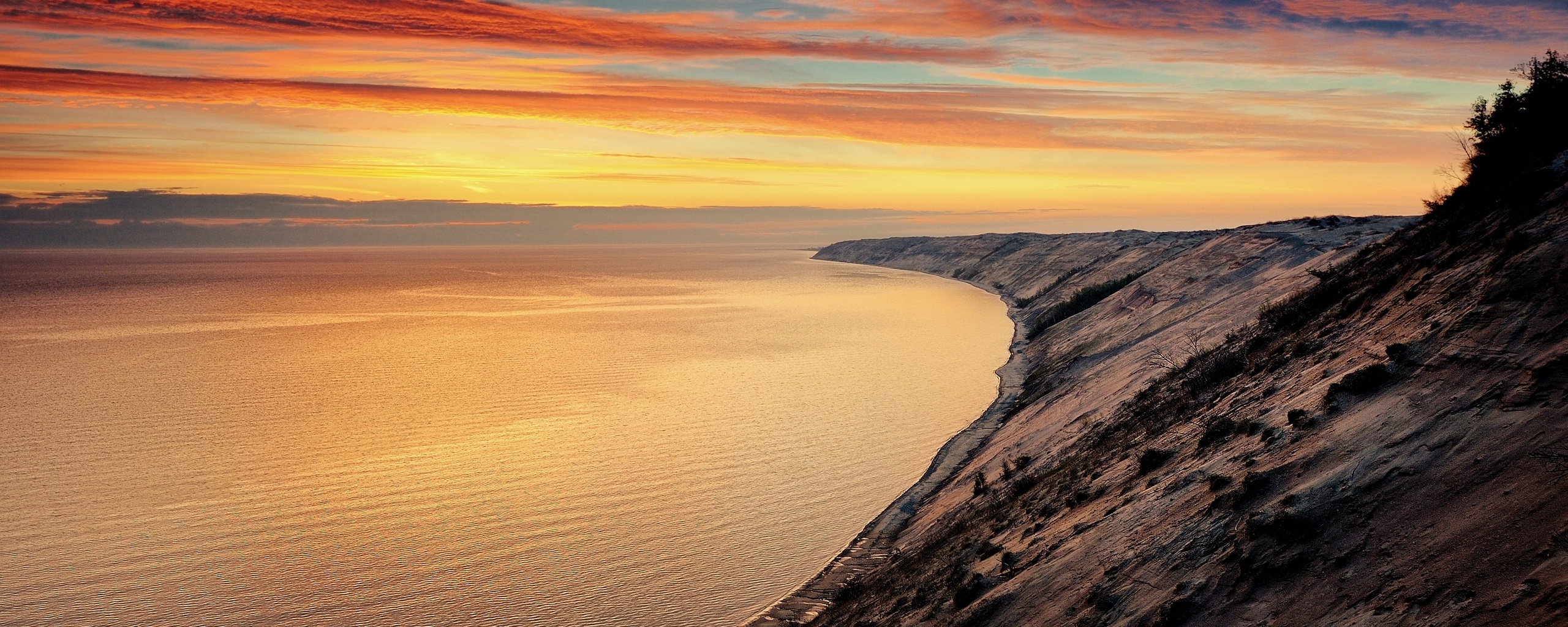 Море на закате обои