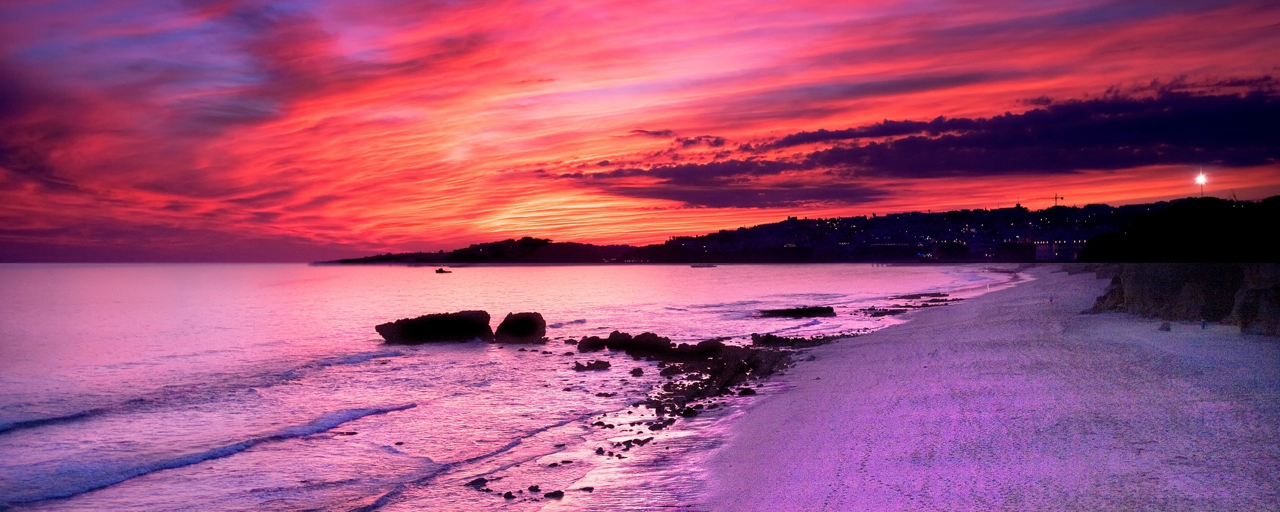 Бесподобный закат на море обои