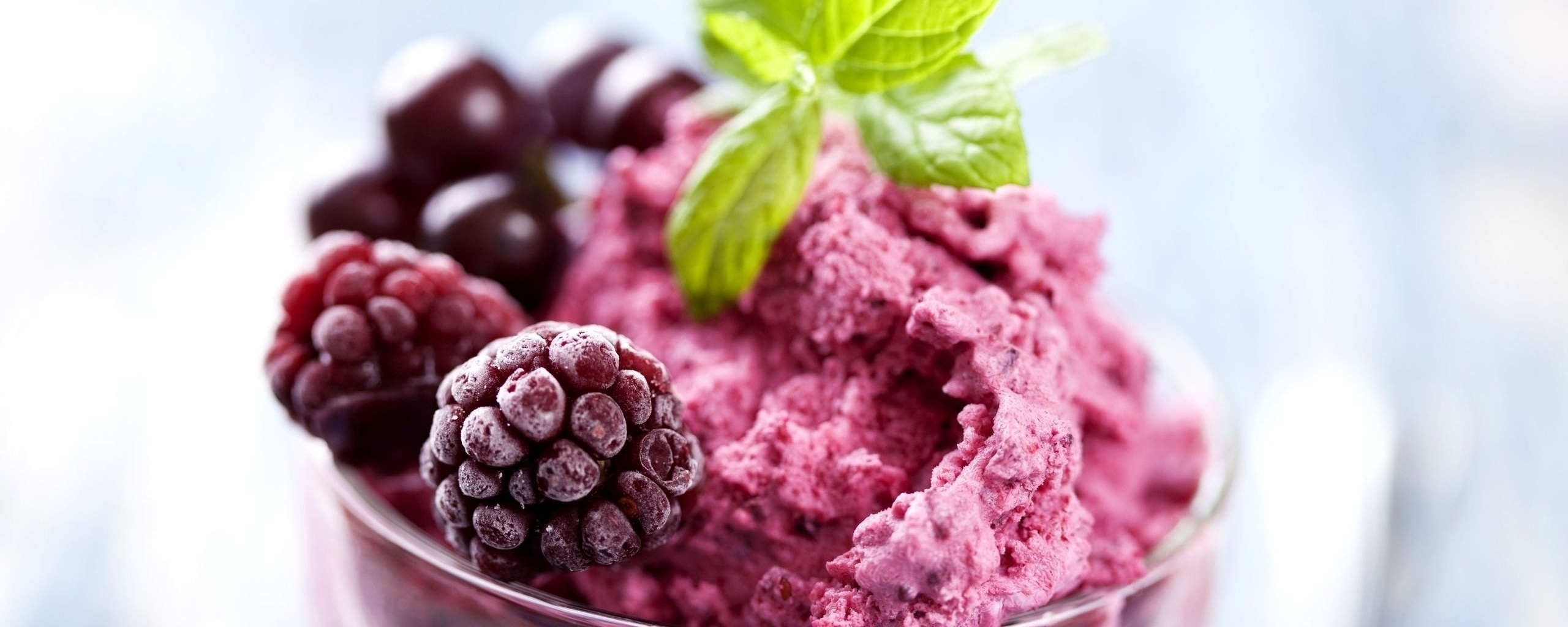 Ягодное мороженное обои