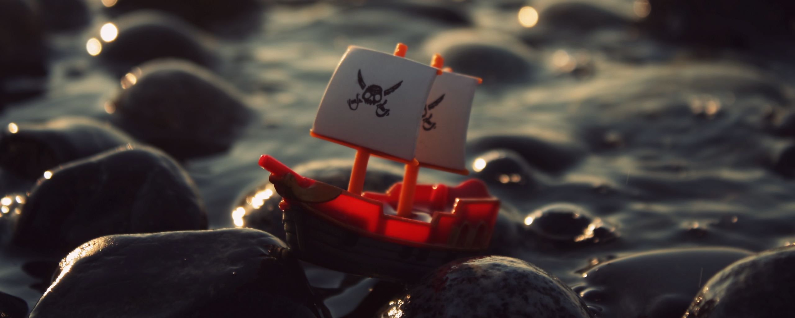 Пиратский корабль на мели обои