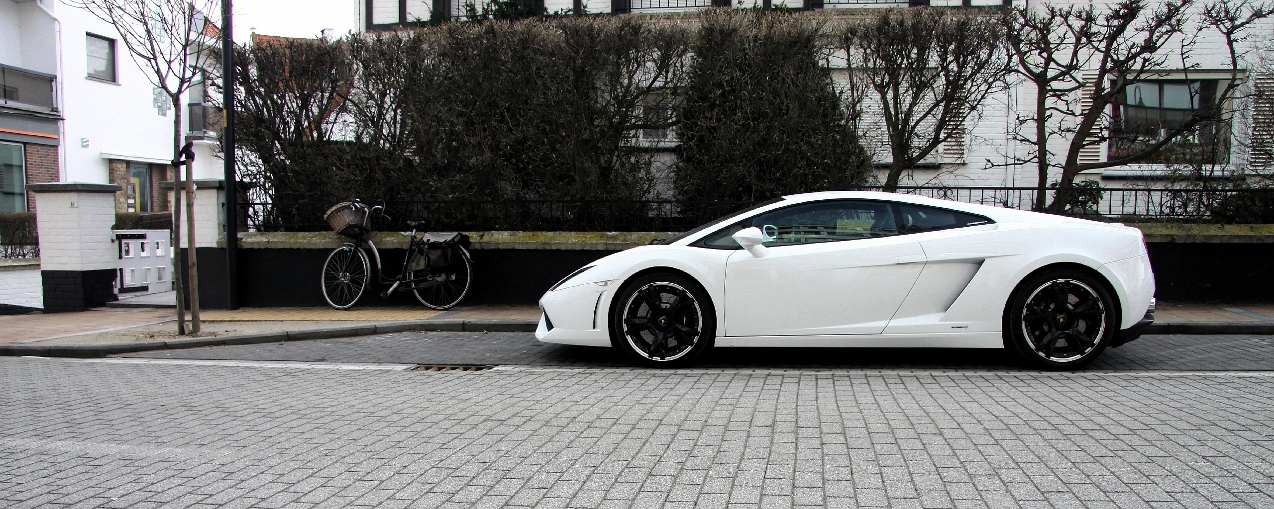 Белый Lamborghini обои