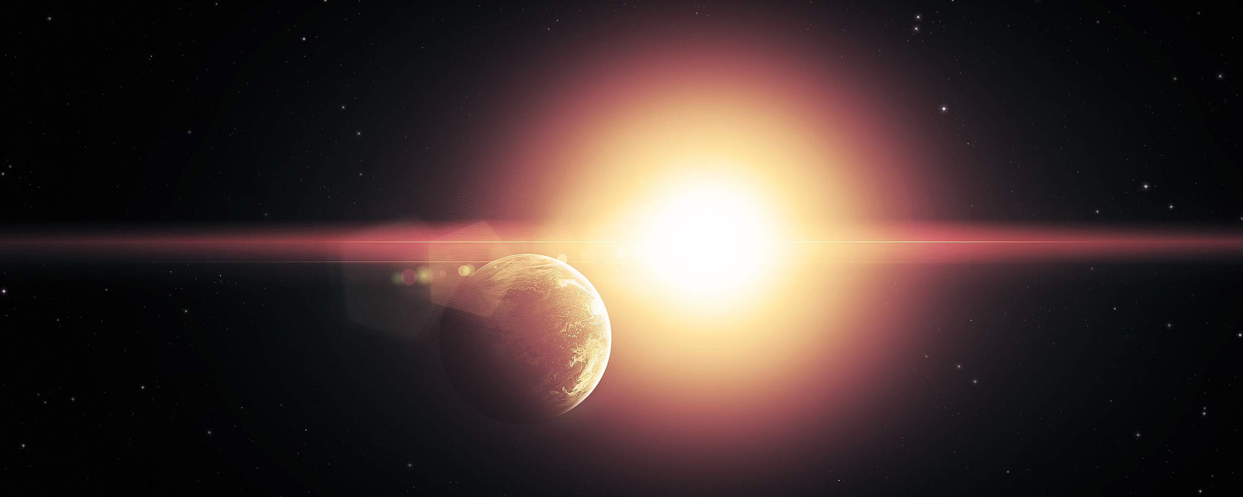 Планета на фоне звезды обои