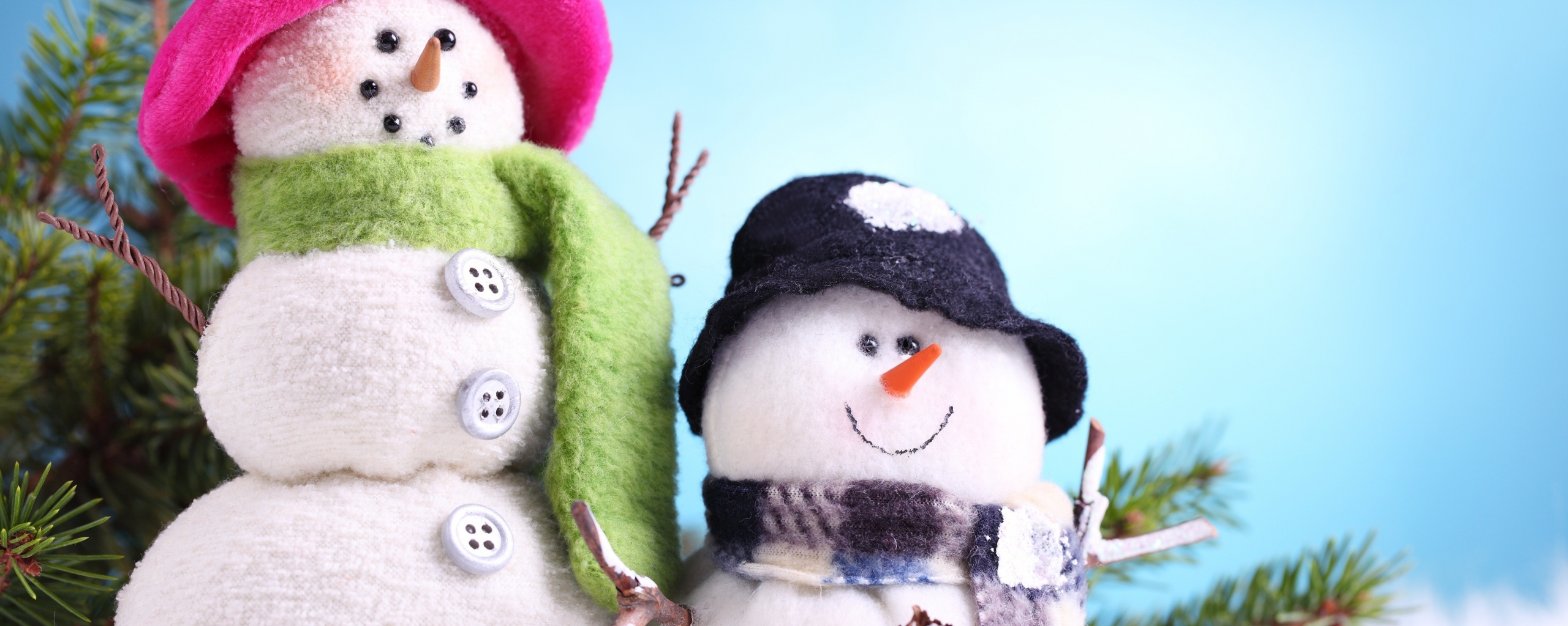 Улыбчивые снеговики обои