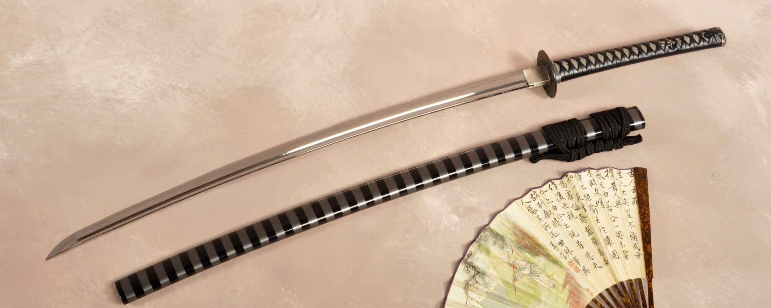 Катана и веер обои