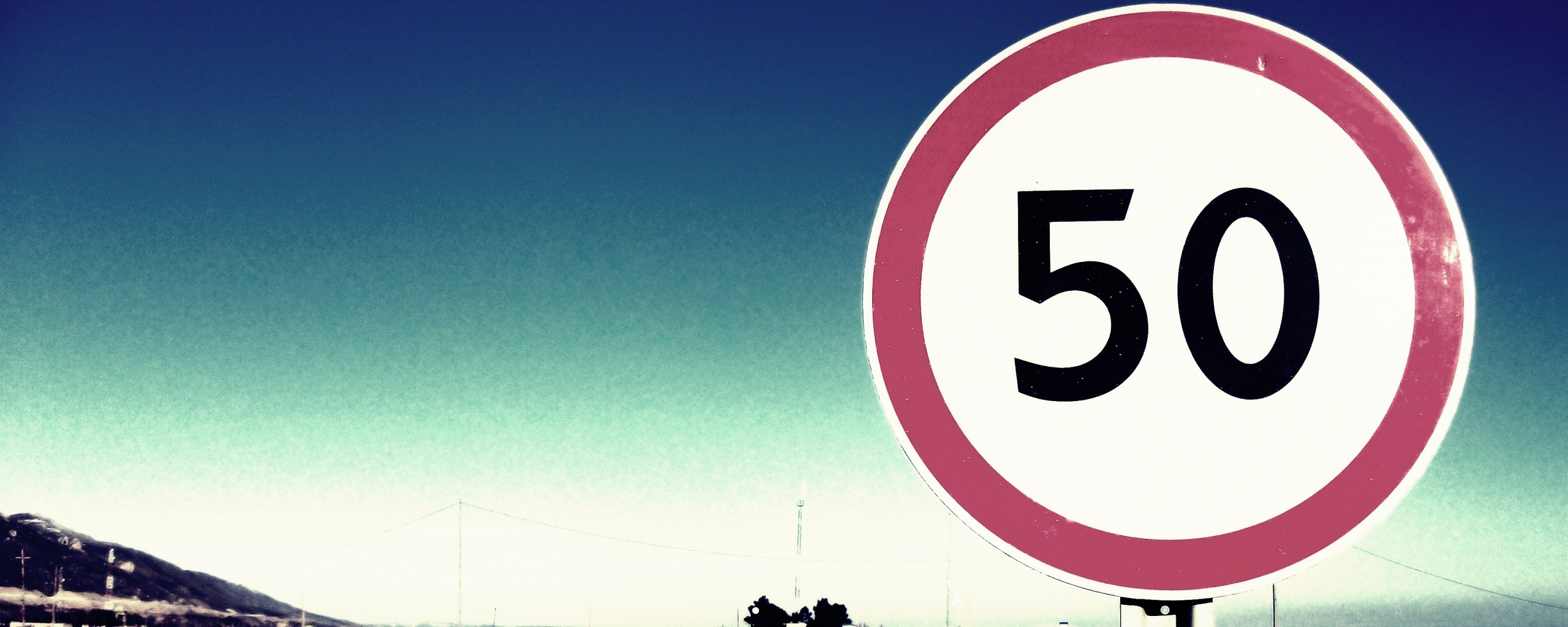 Ограничение скорости 50 км/ч обои