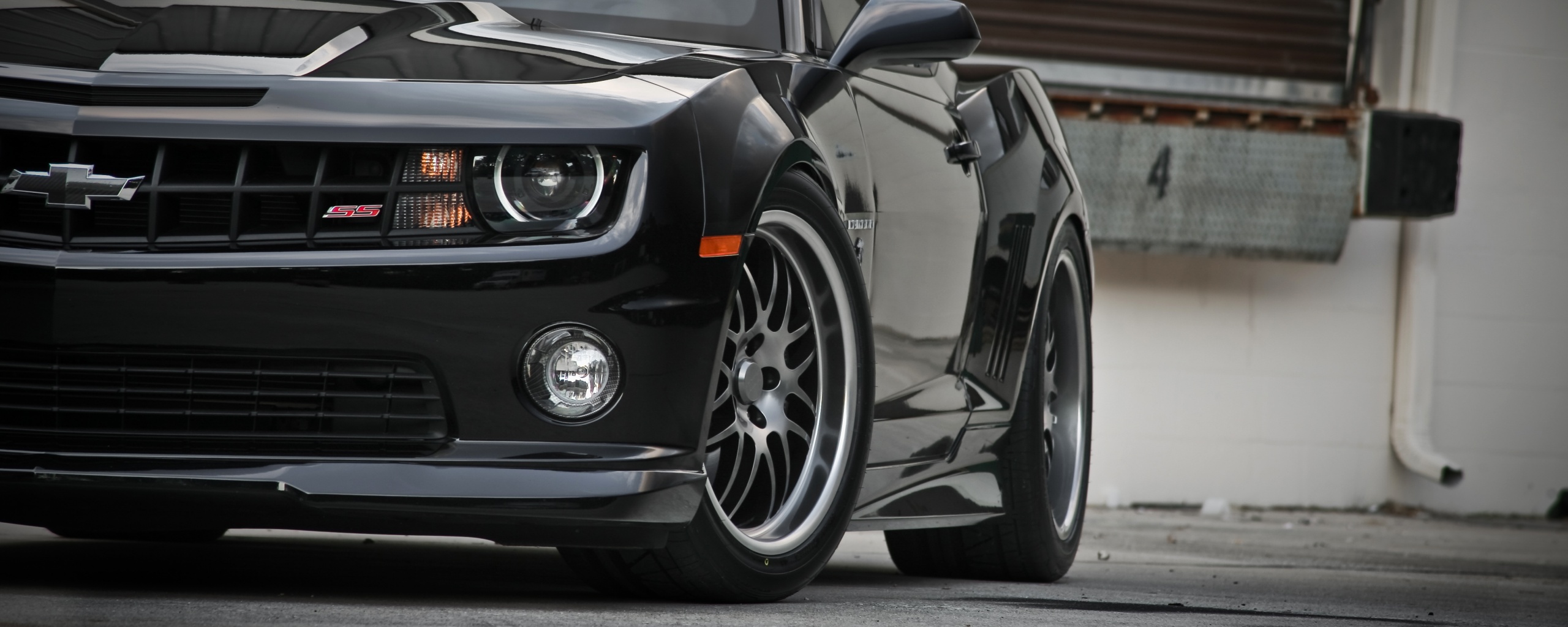 Черный шевроле обои