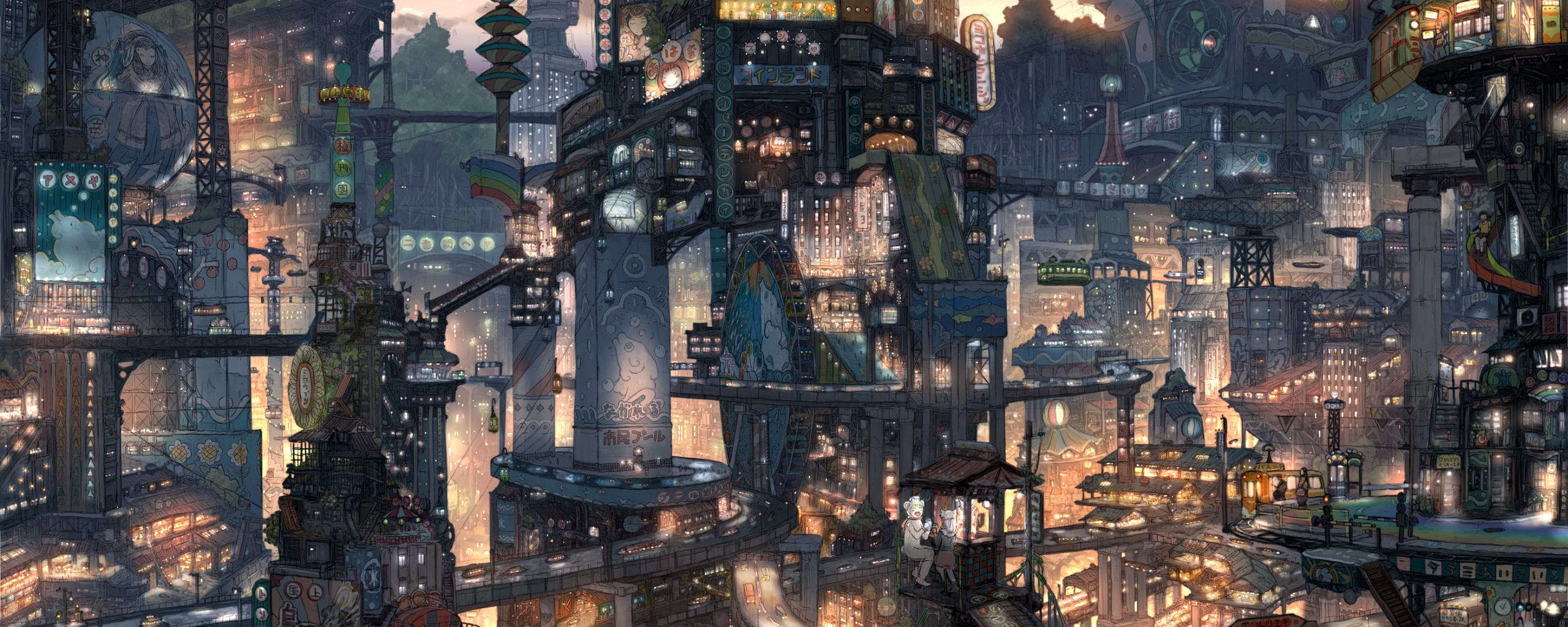 Город будущего обои