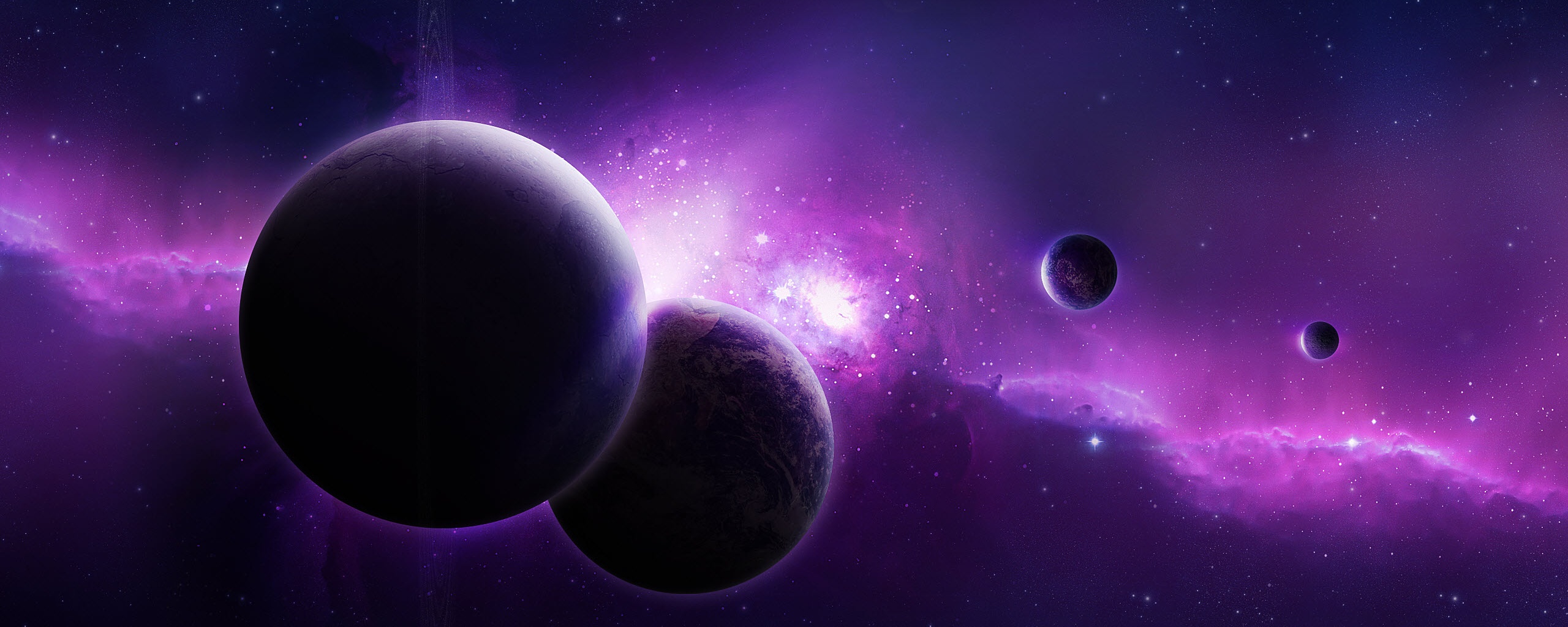 Фиолетовая вселенная обои
