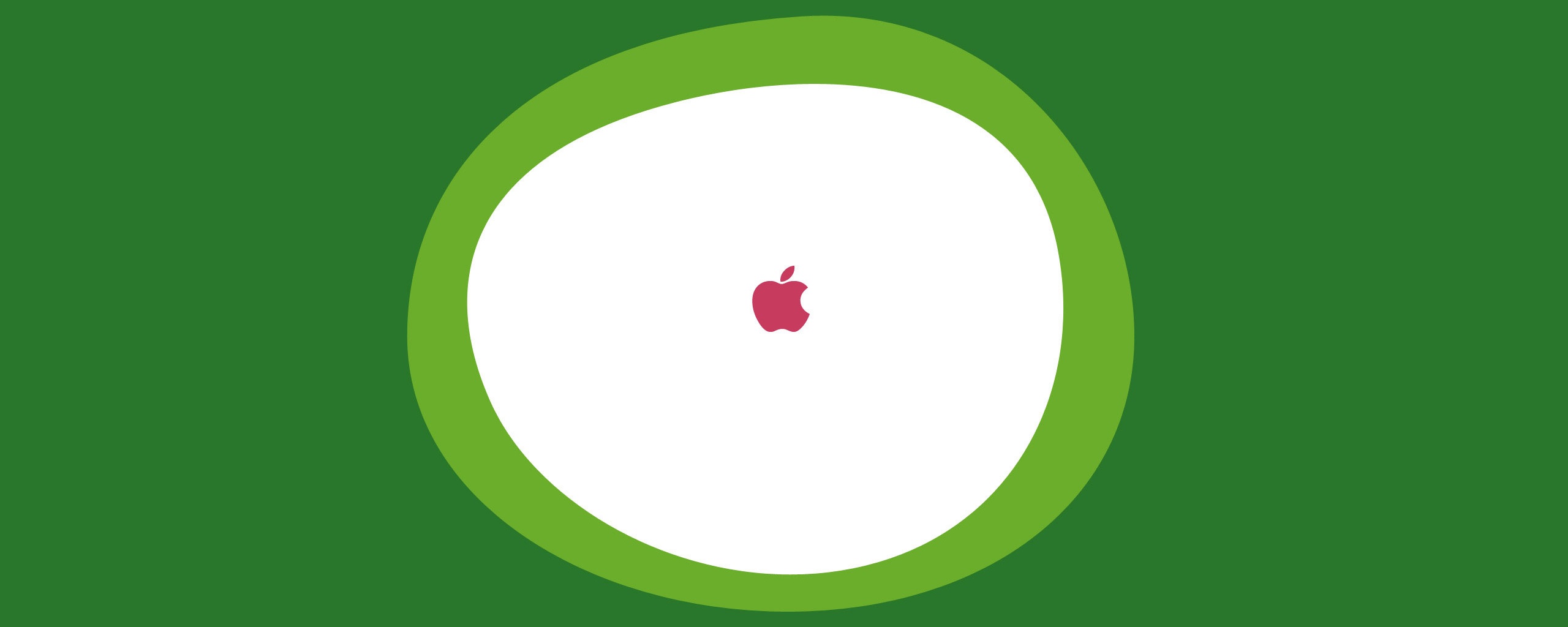 Apple в белом круге обои