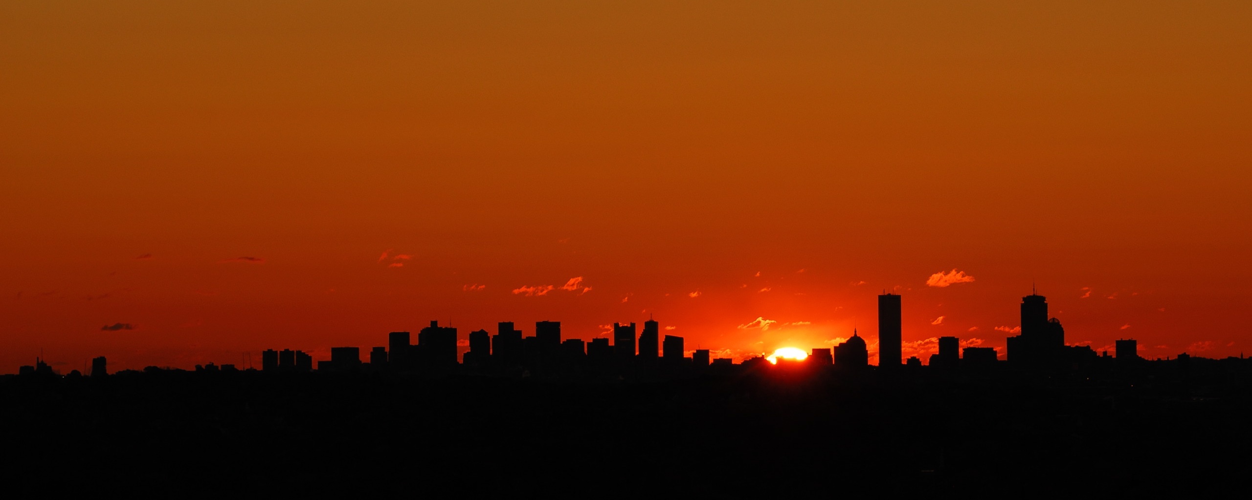 Бостонский закат обои